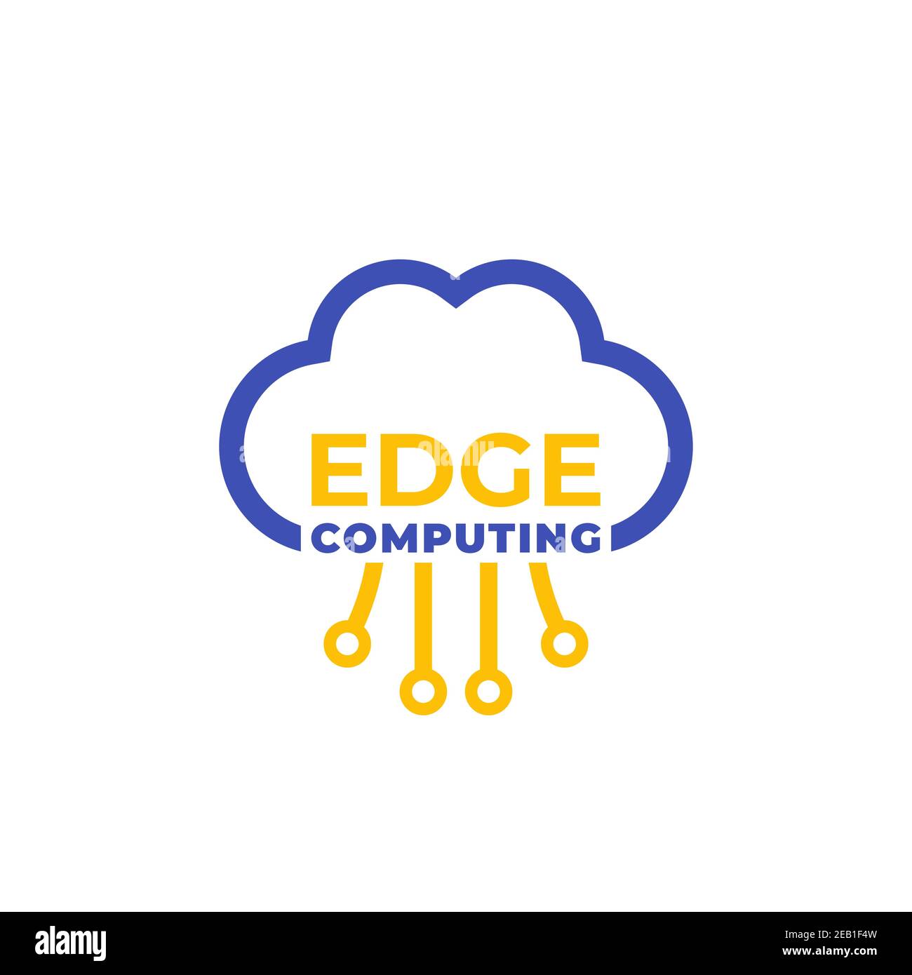 Edge computing, cloud service vector icon Stock Vector