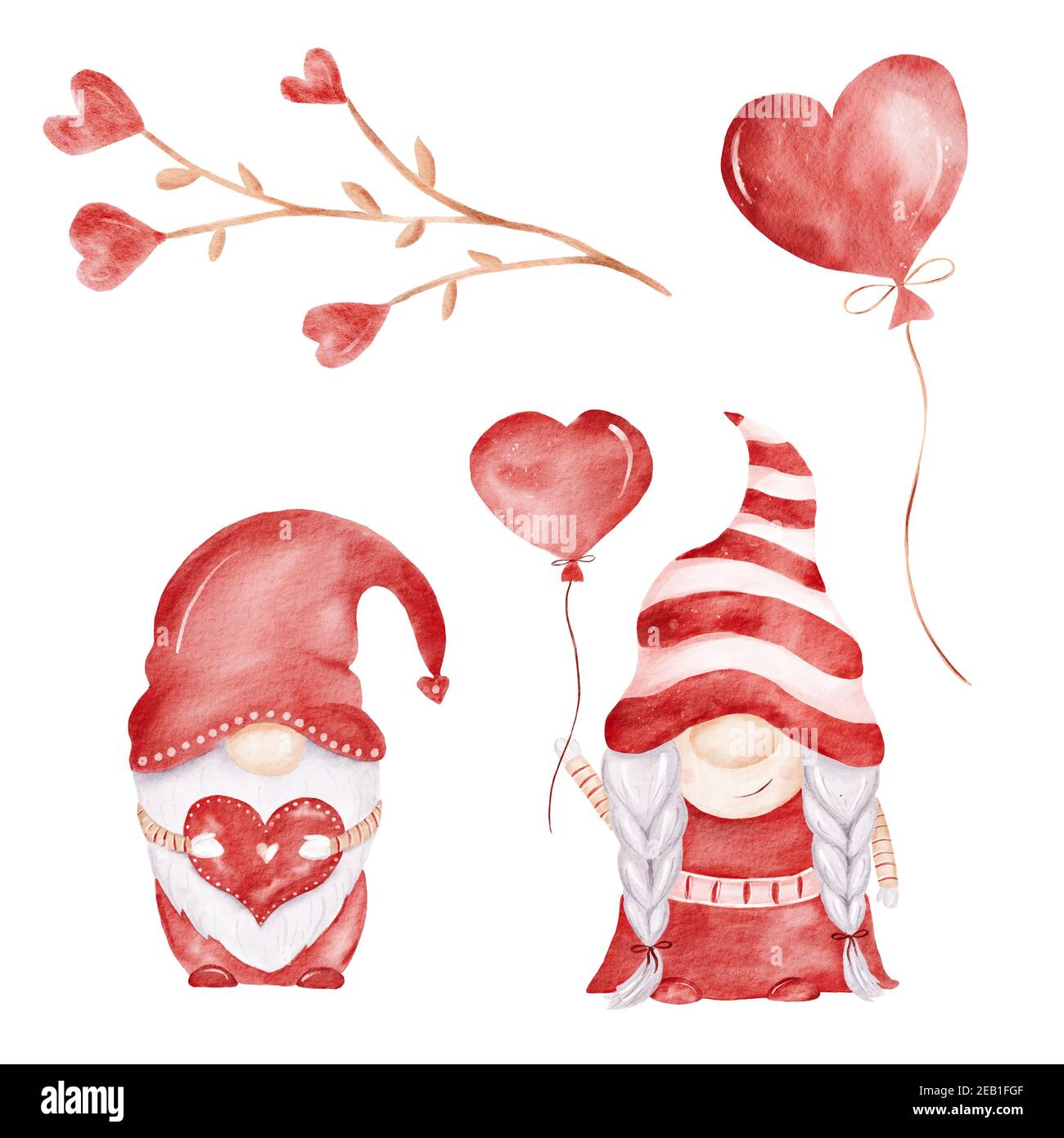 1pc Valentine Gnome Stencil Plastic PET Love Balloons Painting