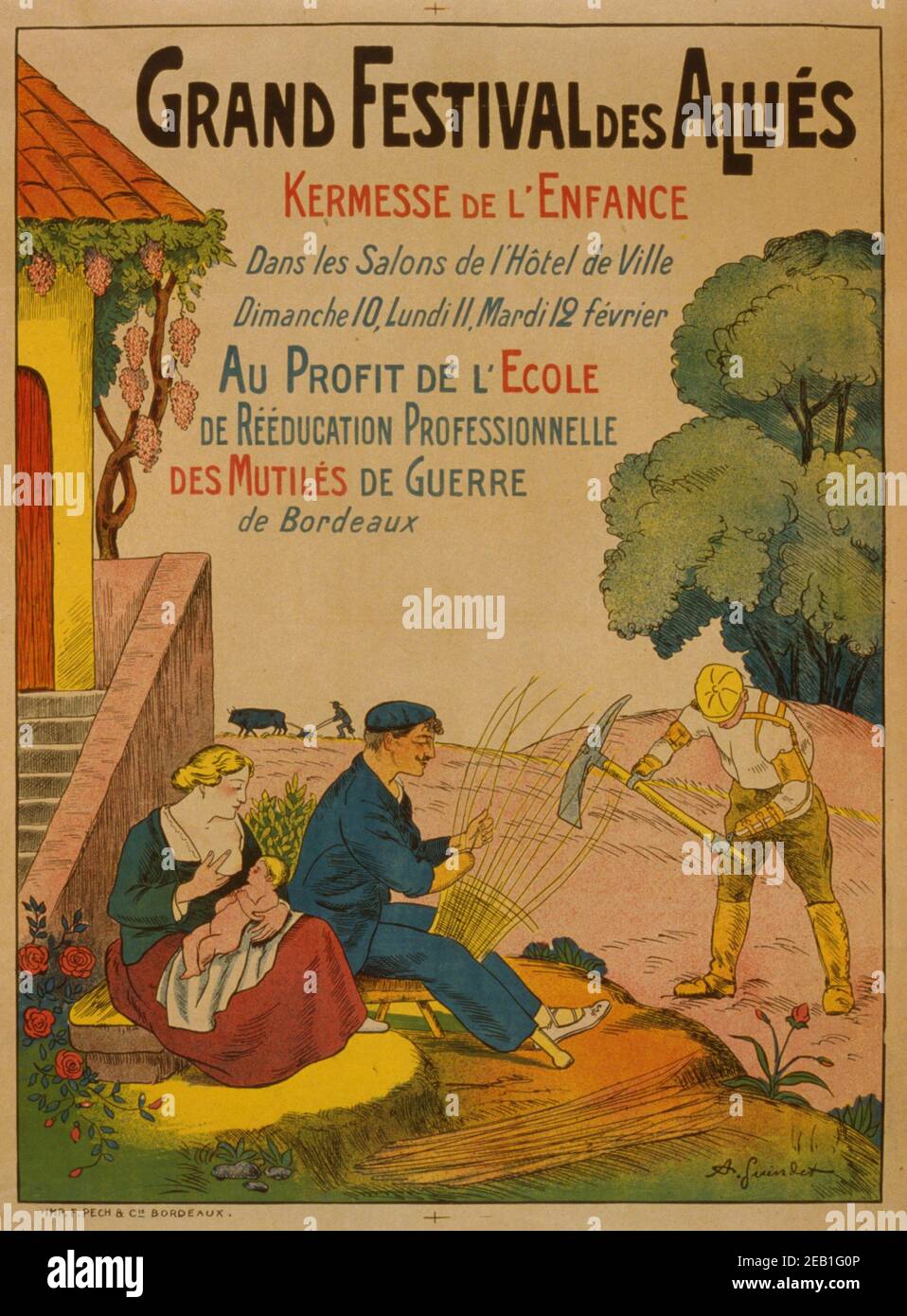 Grand Festival Des Allies Kermesse De L Enfance Au Profit De L Ecole De Reeducation Professionnelle Des Mutiles De Guerre De Bordeaux Big Festival Of The Allies Country Fair For