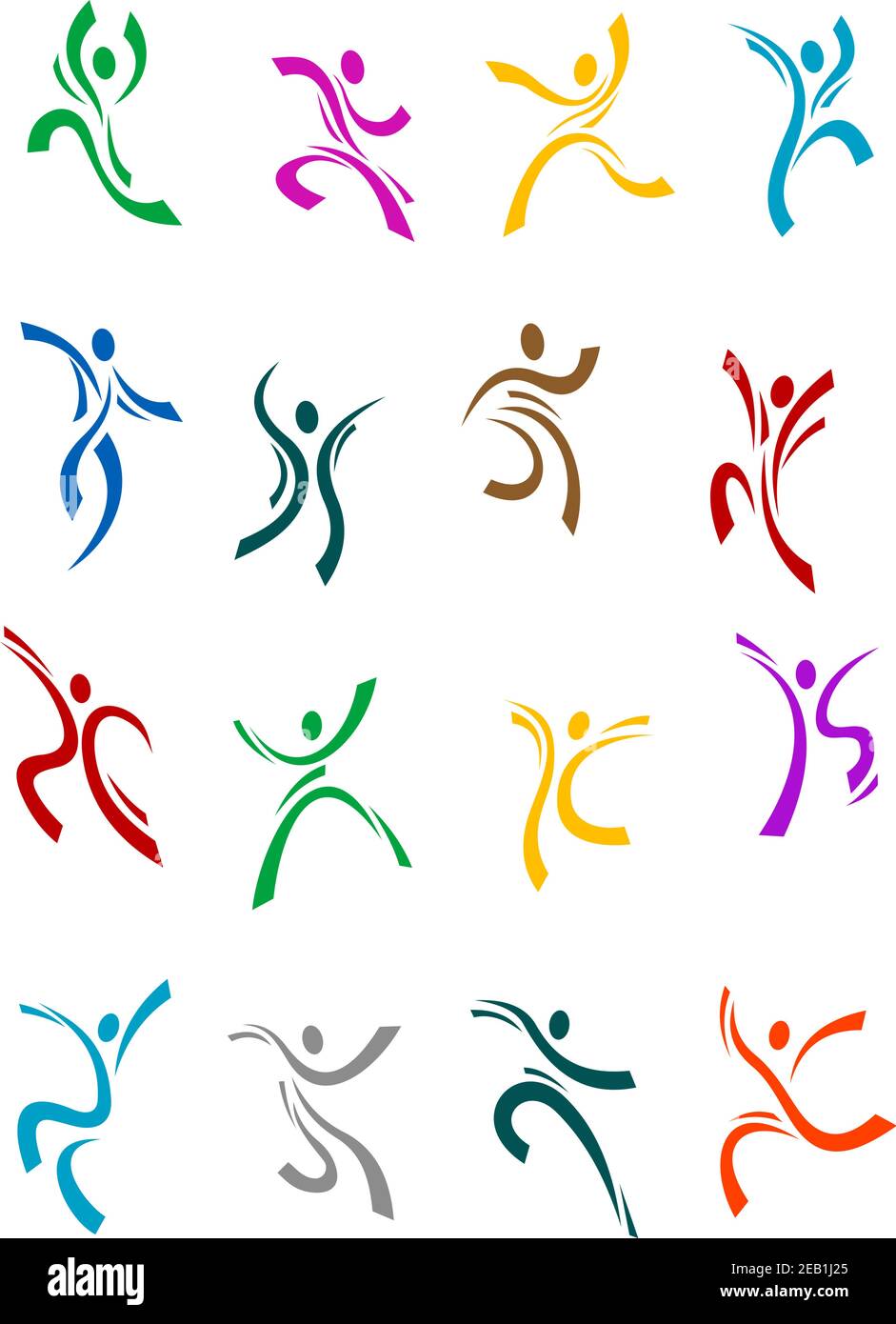 Silhouette people dancing together icon Stock Vector Images - Alamy