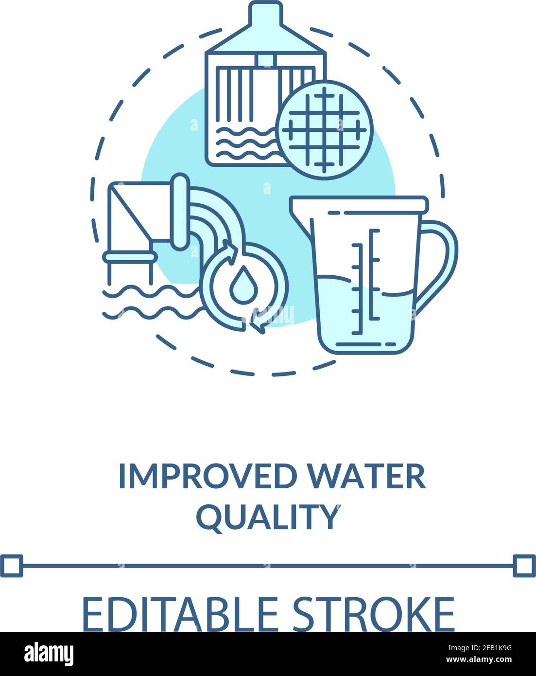 Improved water quality concept icon Stock Vector Image & Art - Alamy