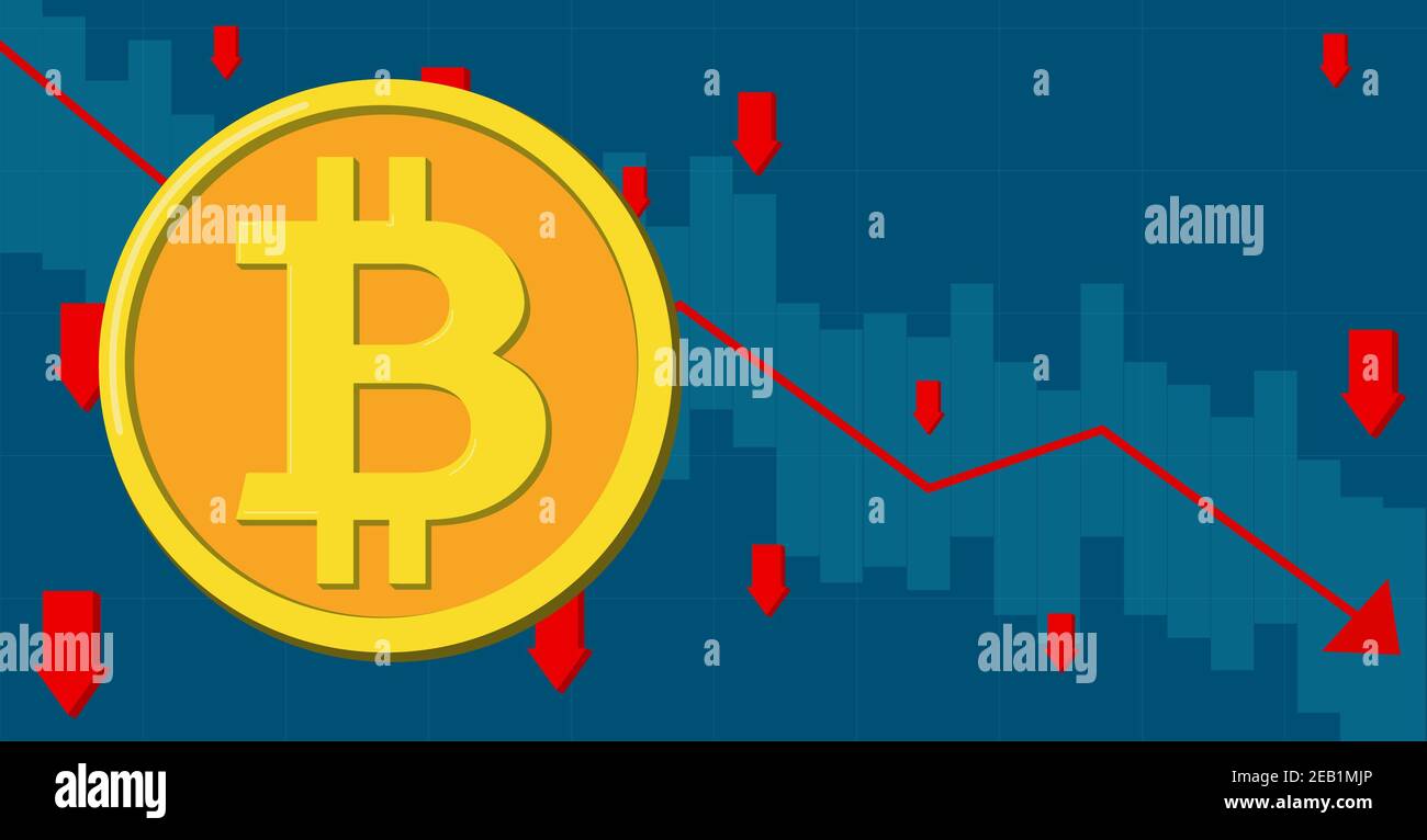 Graph going down blue hi-res stock photography and images - Alamy