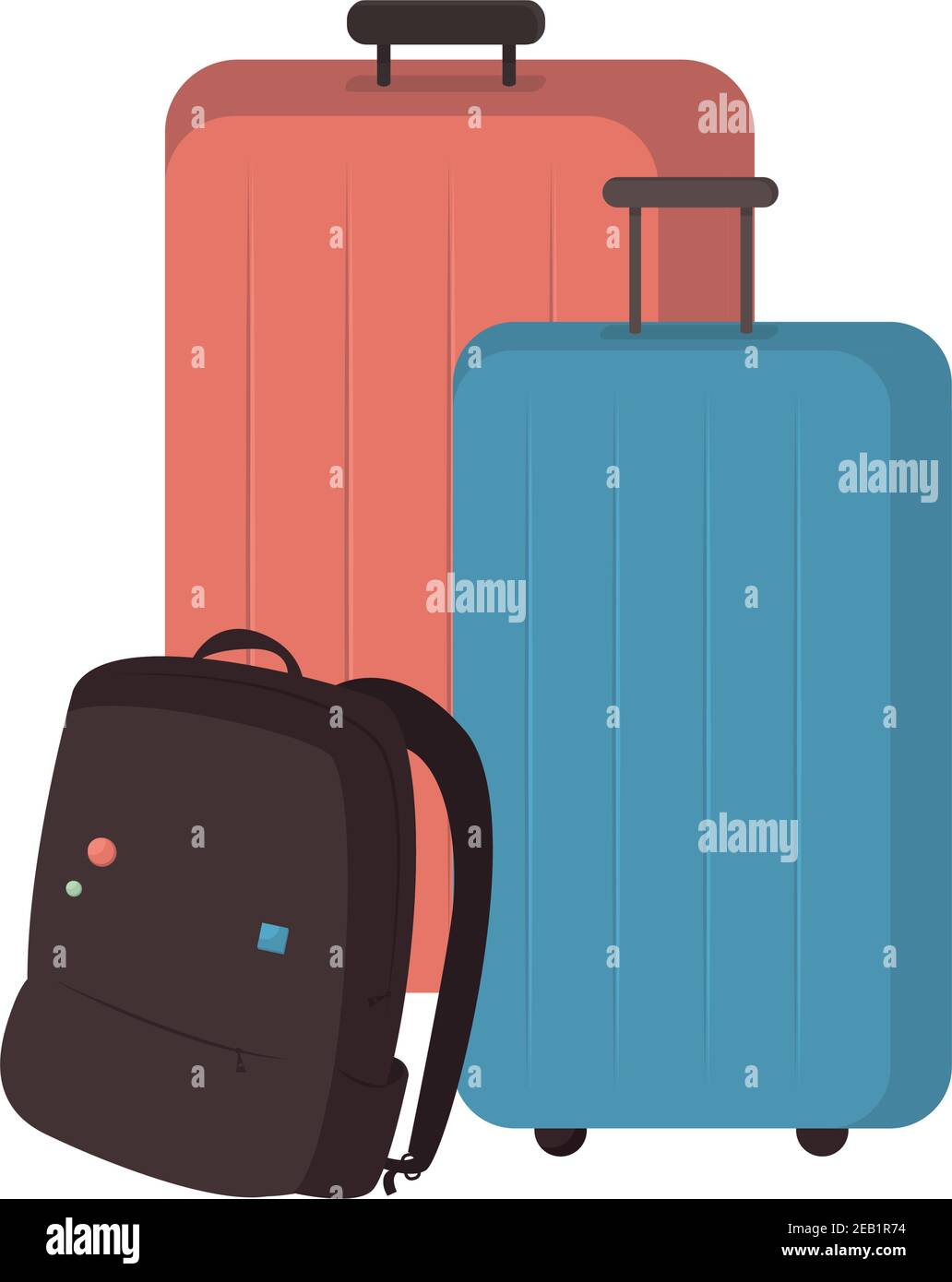 Baggage flat color vector object Stock Vector