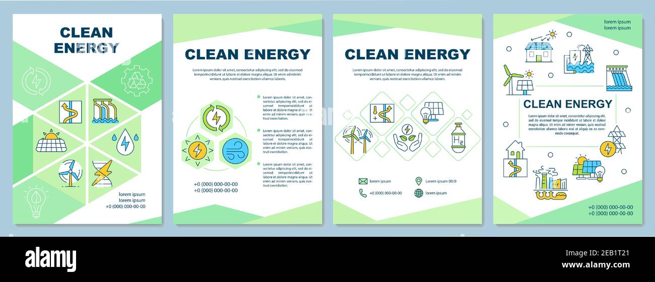 Clean energy producing brochure template Stock Vector Image & Art - Alamy