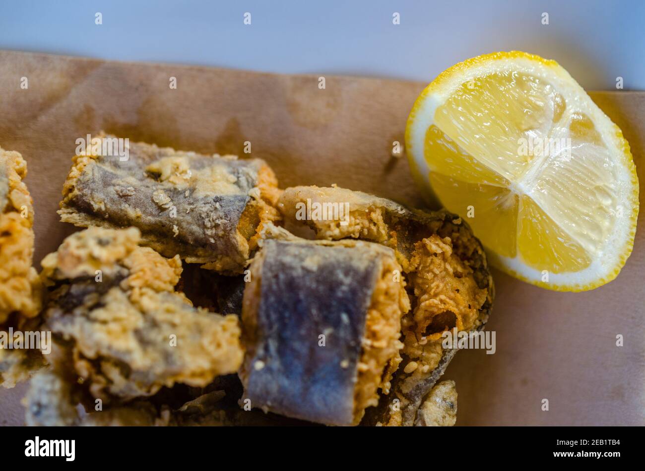Battered deep fried river fish Stock Photo Alamy