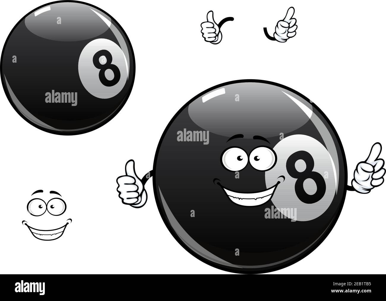 Snake Pool 8 Ball Billiards Mascot Cartoon Stock Vector - Illustration of  sport, mean: 271291990