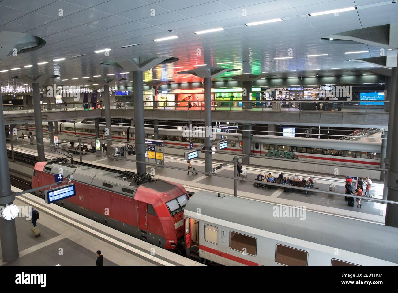 Berlin Germany - April 22. 2018: Intercity train at Berlin Central ...