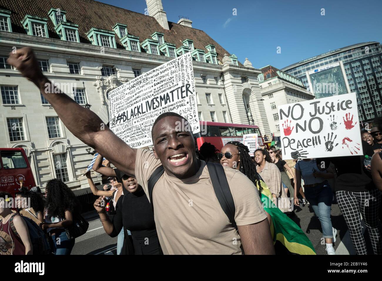 Black Lives Matter protesters march through Westminster towards Downing ...