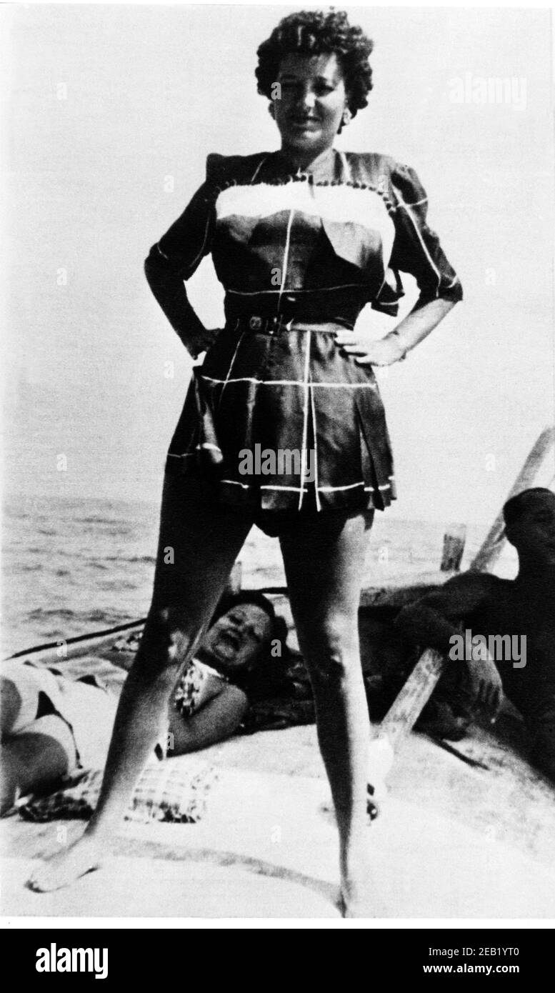 1940 , ITALY : The italian fascist mistress of Benito Mussolini CLARETTA  PETACCI ( 1912 - 1945 ) - World War 2nd - WW II - WWII - SECONDA GUERRA  MONDIALE -