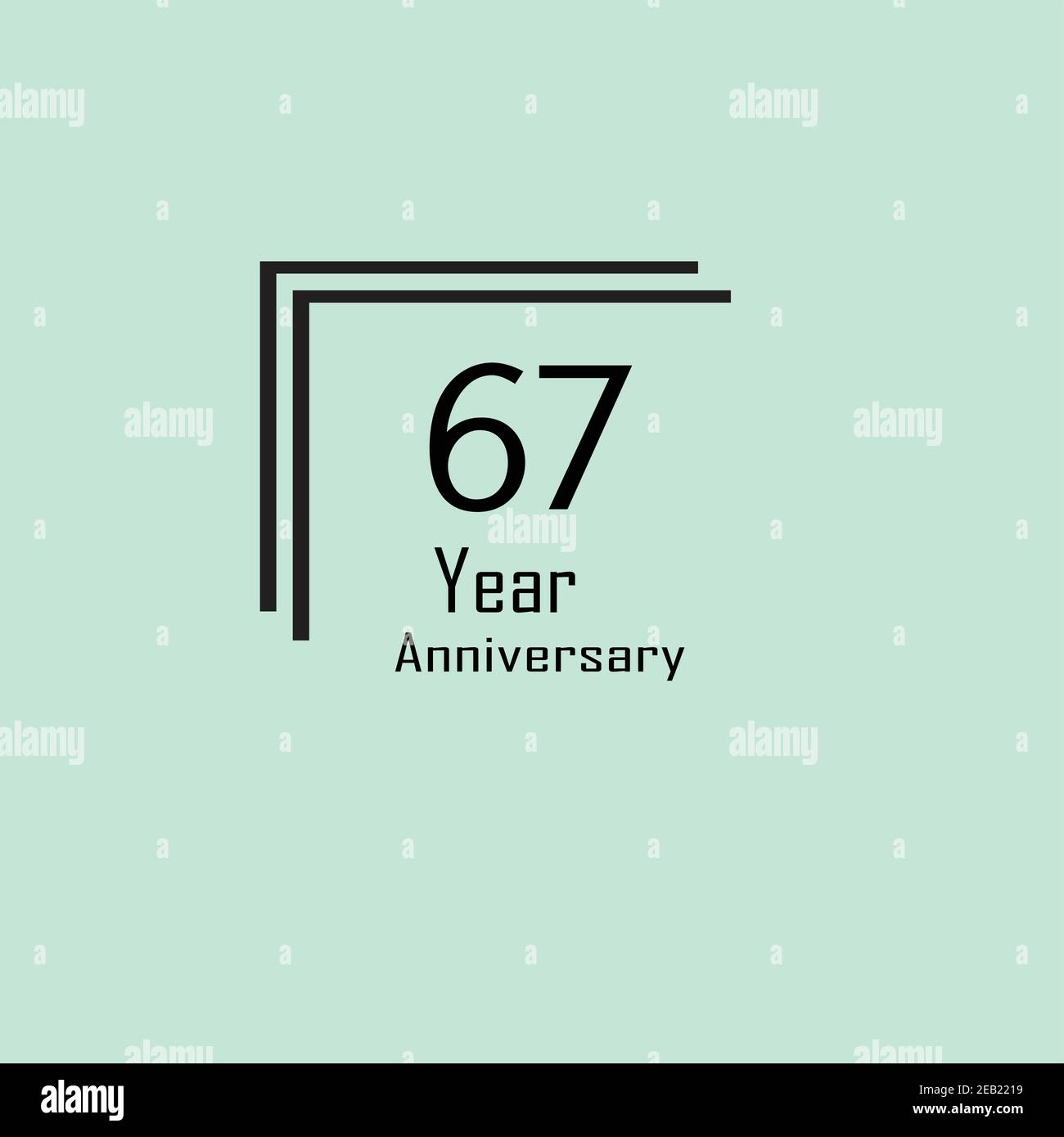 67 Anniversary celebration. Vector festive illustration Stock Vector ...