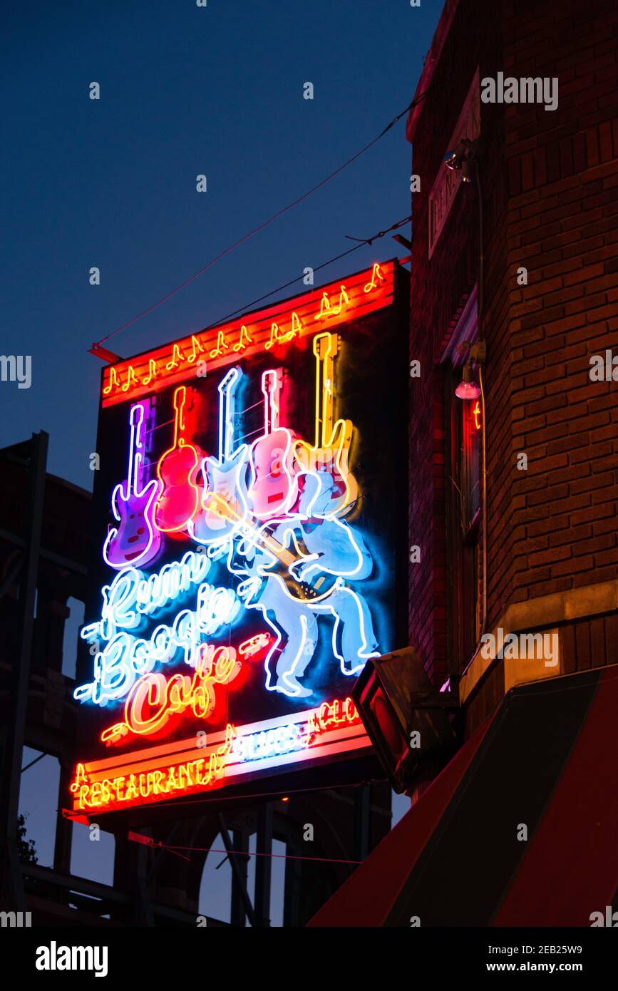 Rum Boogie Cafe on Beale Street in Memphis, Tennessee Stock Photo