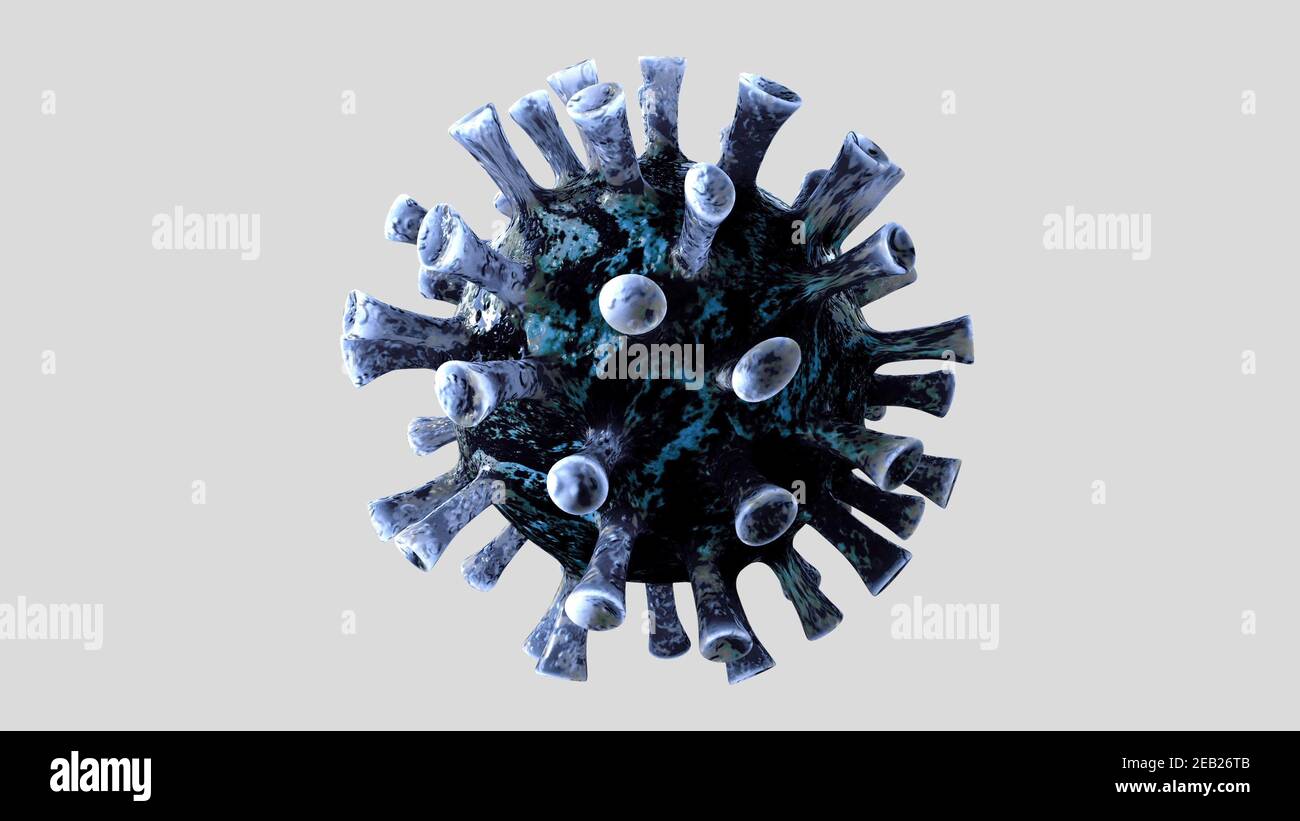 3D illustration. Coronavirus 2019 nCov concept resposible for asian flu ...