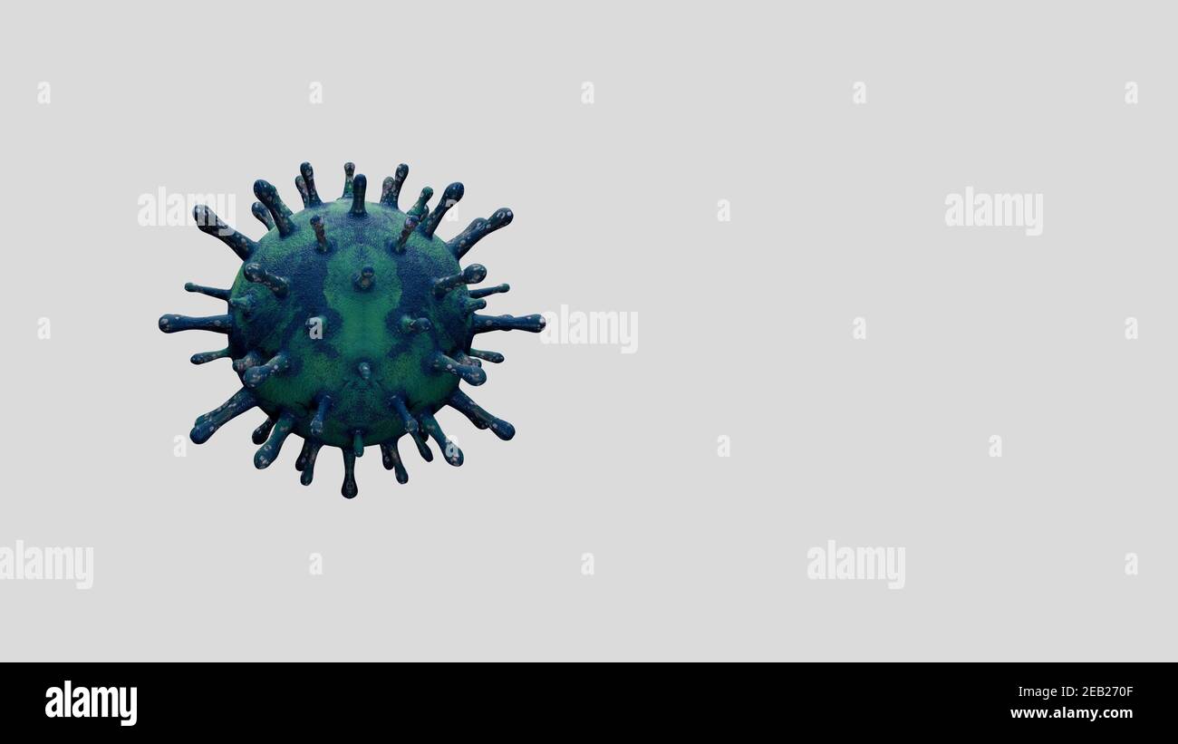3D illustration. Coronavirus 2019 nCov concept resposible for asian flu ...