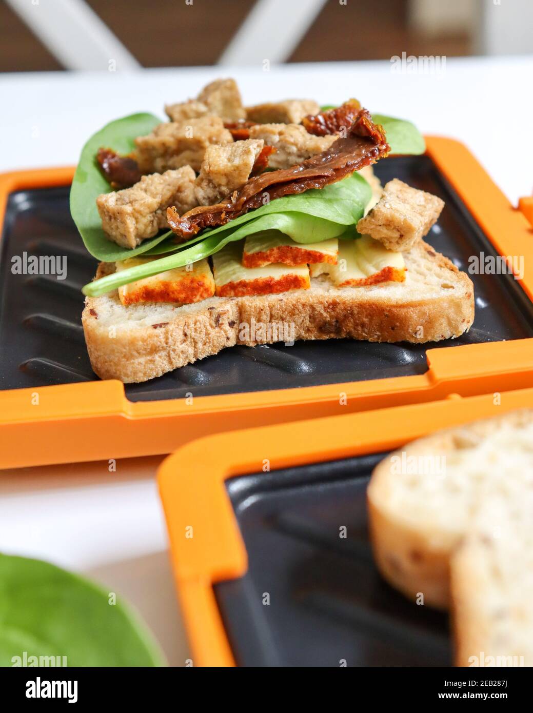 Morphy Richards Mico Toastie toasted sandwiches microwave cookware kitchen  food preparation cooking snack grilled sandwich ve Stock Photo - Alamy