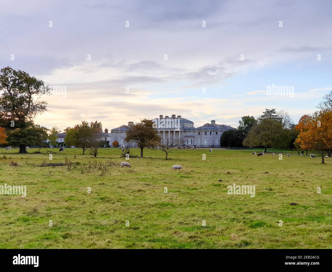 Shugborough Hall estate, Great Haywood, Stafford, autumn sky, canalside canal path, black country, Cannock chase Stock Photo