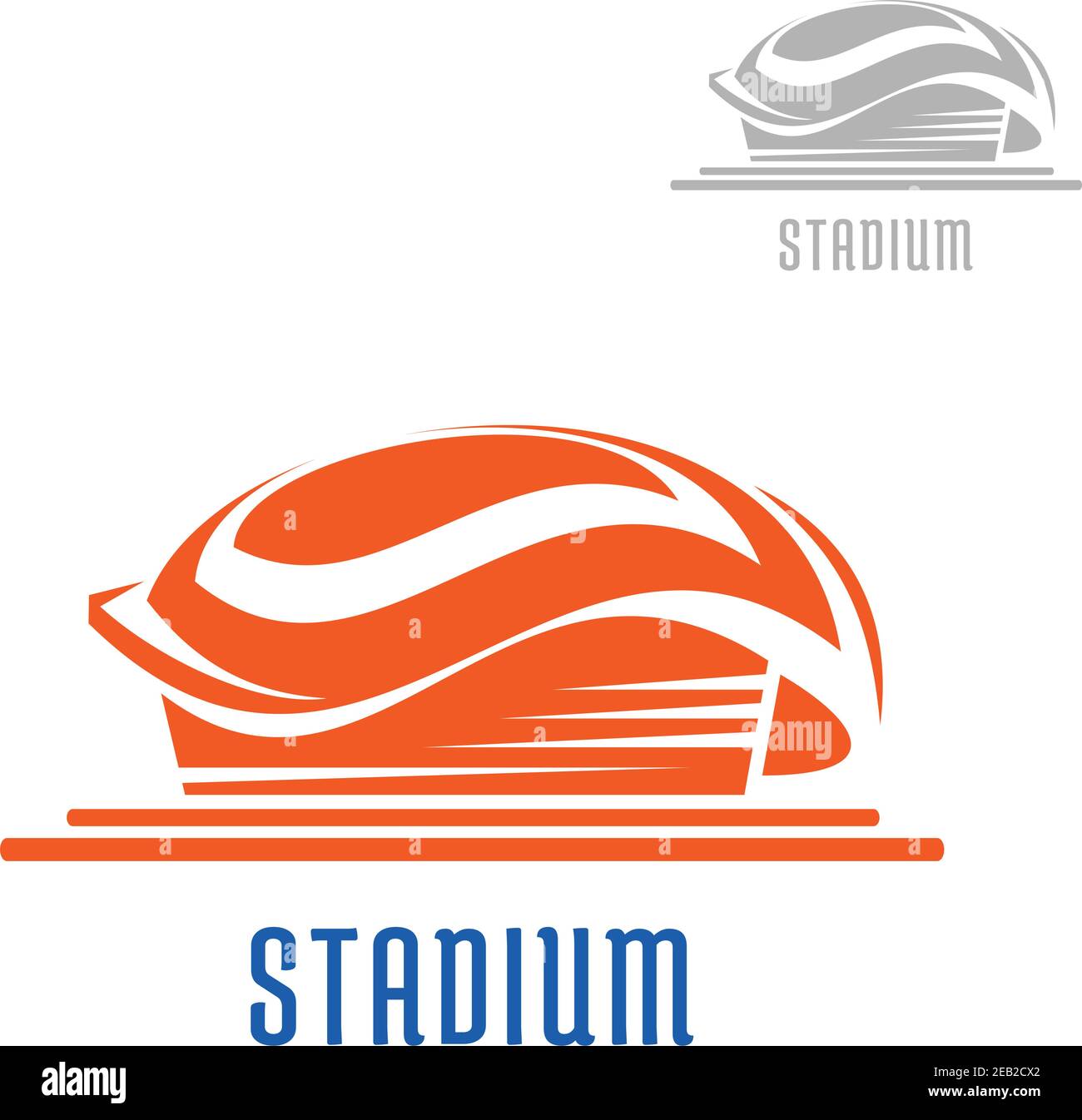 Sport area or stadium icon in color and gray variations, spherical ...
