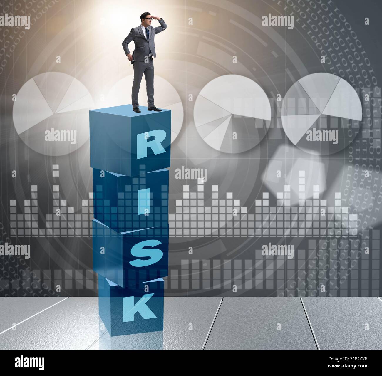 The businessman in risk and reward business concept Stock Photo - Alamy