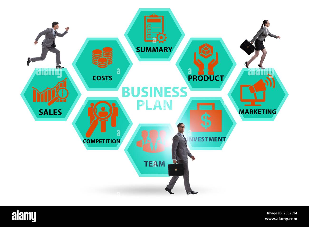Business Plan Concept With The Businessman Stock Photo Alamy