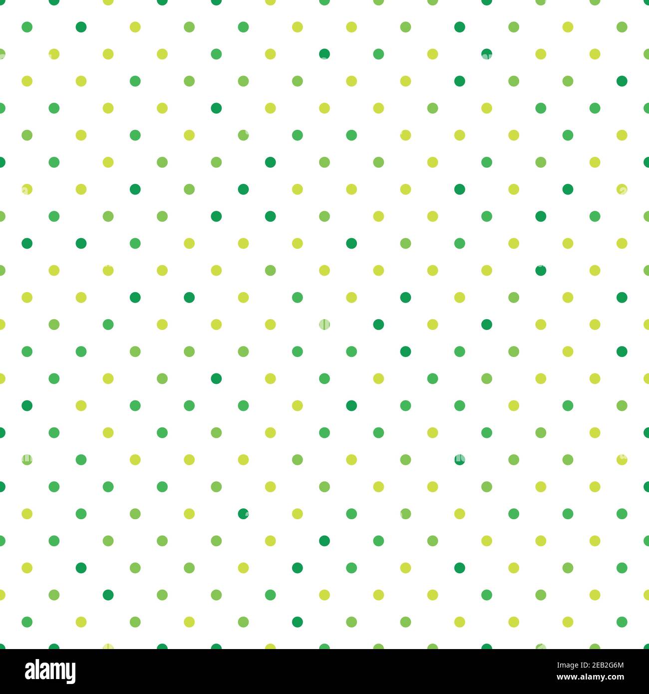 Seamless polka dot pattern. Green dots in random sizes on white ...