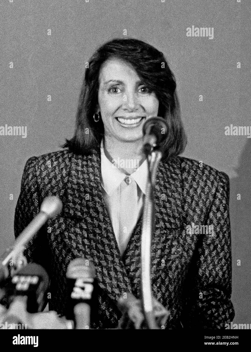 Nancy Pelosi runs as the Democratic party candidate for a seat in the US House of representatives. 1987 Stock Photo
