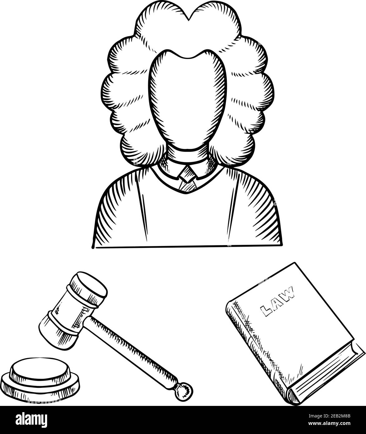 Premium Vector  Continuous line drawing judge justice concept