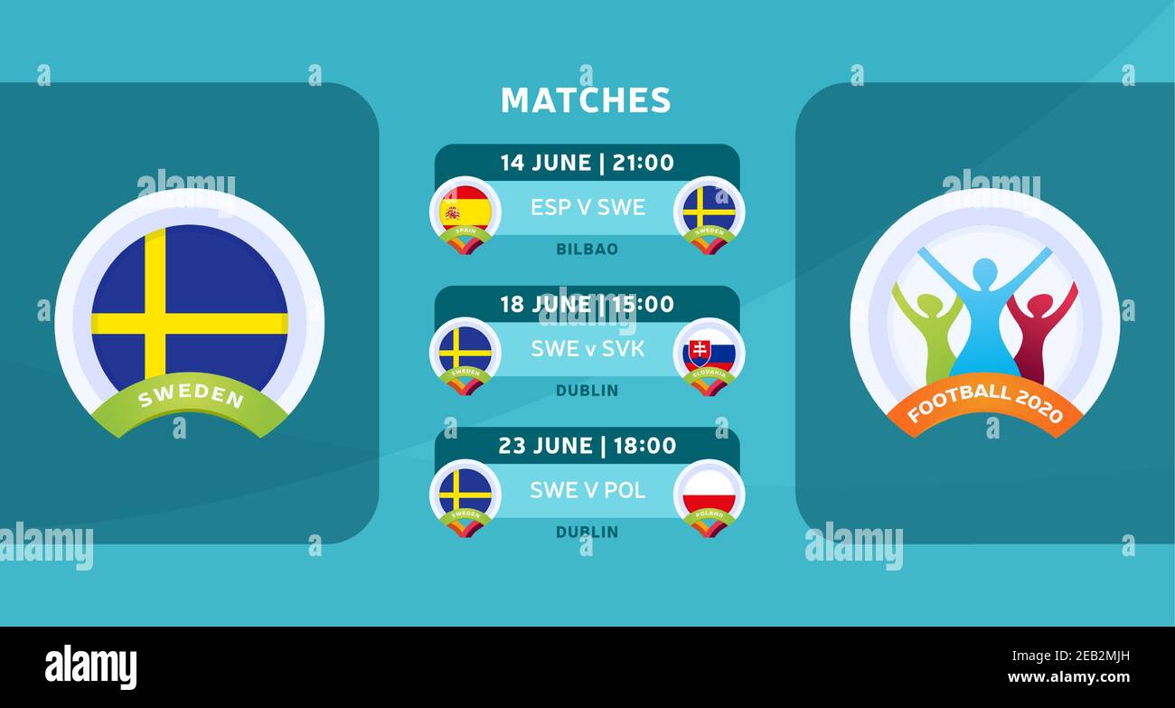 Sweden national team Schedule matches in the final stage at the 2020
