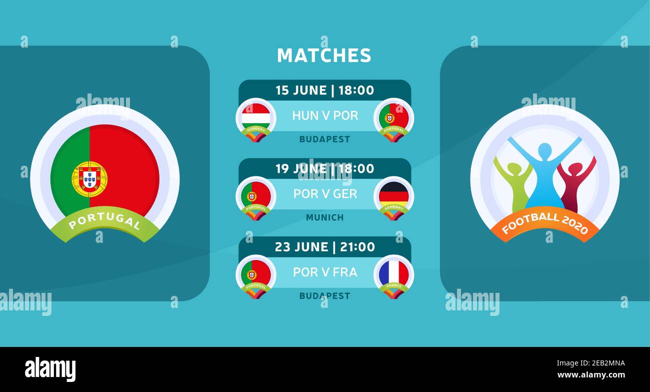 Portugal national team Schedule matches in the final stage at the 2020