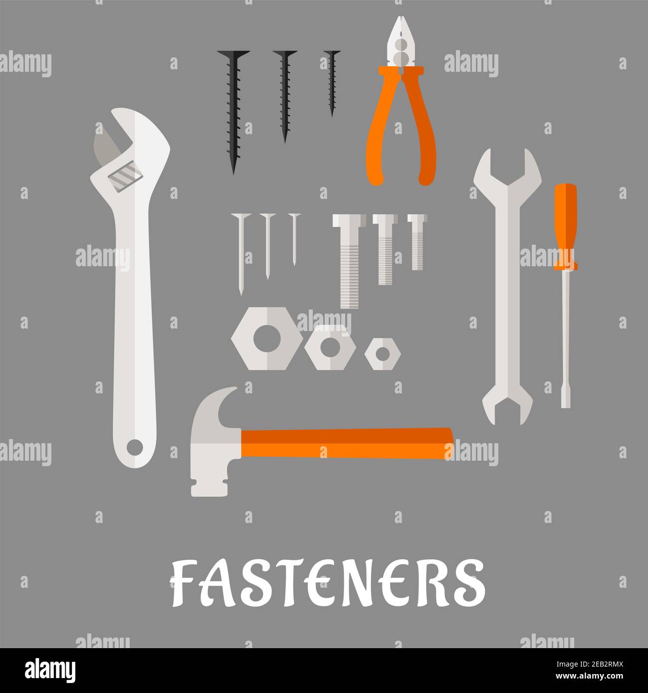 Adjustable wrench nut bolt Stock Vector Images - Alamy