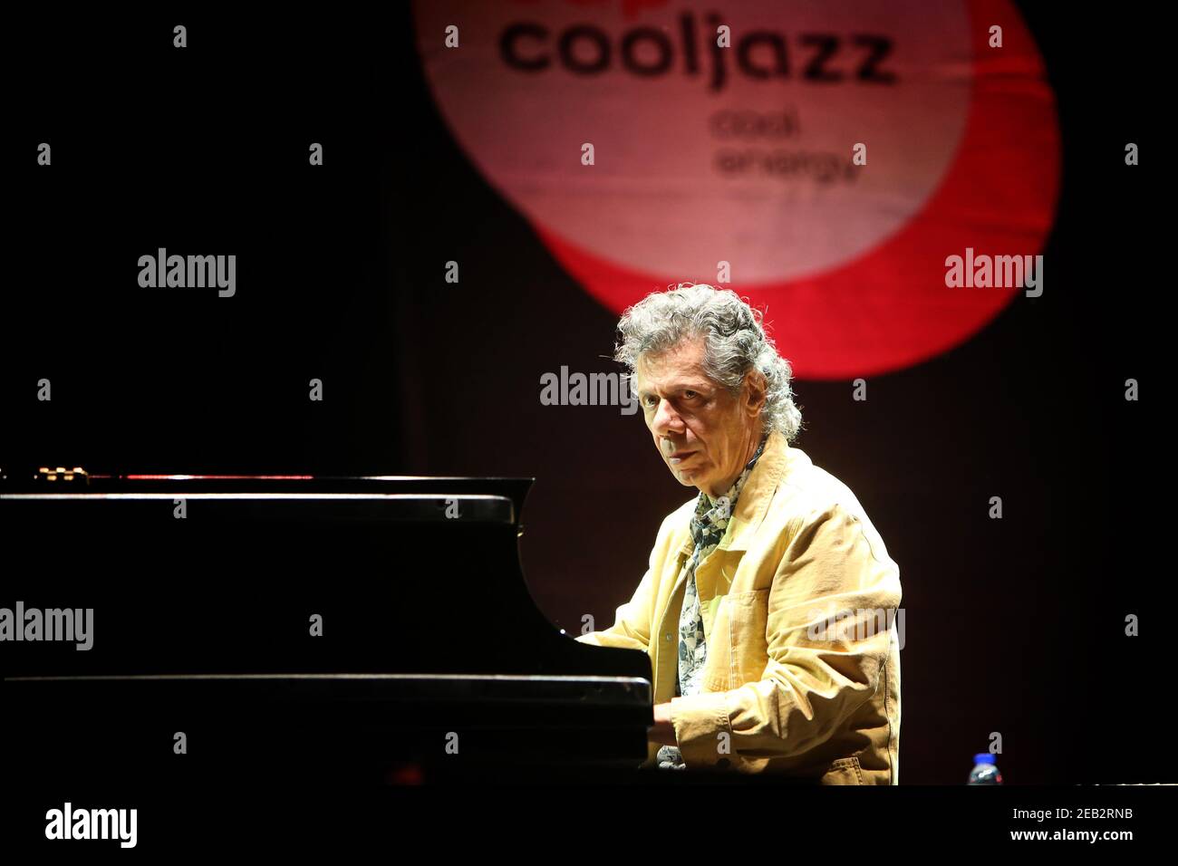New York, USA. 11th Feb, 2021. FILE IMAGE: US jazz pianist Chick Corea performs at the EDP Cool Jazz Festival in Oeiras, Portugal on July 19, 2015. Corea, a towering jazz pianist with a staggering 23 Grammy awards who pushed the boundaries of the genre and worked alongside Miles Davis and Herbie Hancock, has died. He was 79. Corea died Tuesday, Feb. 9, 2021, of a rare form of cancer, his team posted on his web site. His death was confirmed by Corea's web and marketing manager, Dan Muse. Credit: Pedro Fiuza/ZUMA Wire/Alamy Live News Stock Photo