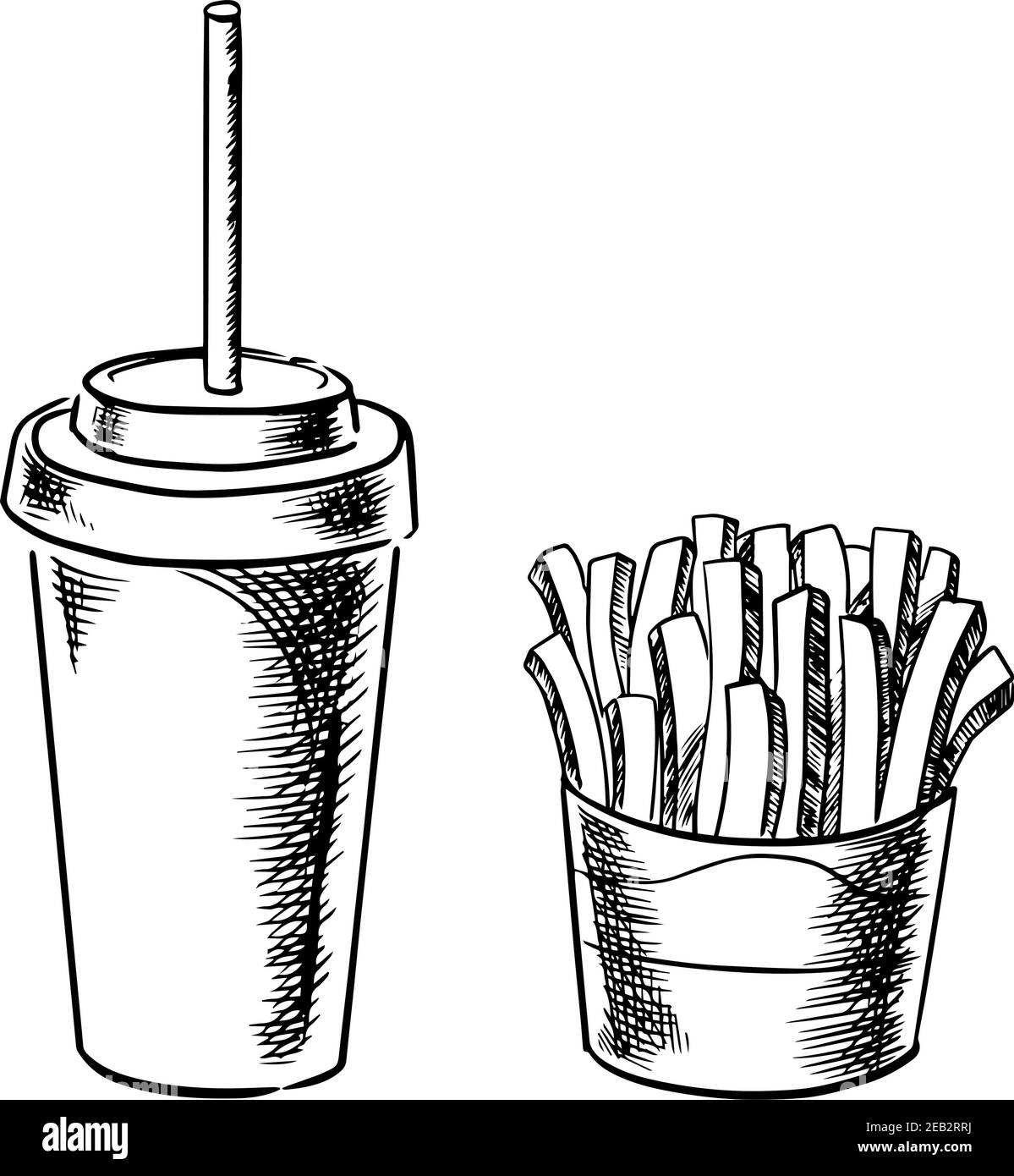 Milkshake in paper or plastic cup with lid and drinking straw. Ink sketch  isolated on white background. Hand drawn text. Vector illustration. Retro  style. 20271898 Vector Art at Vecteezy