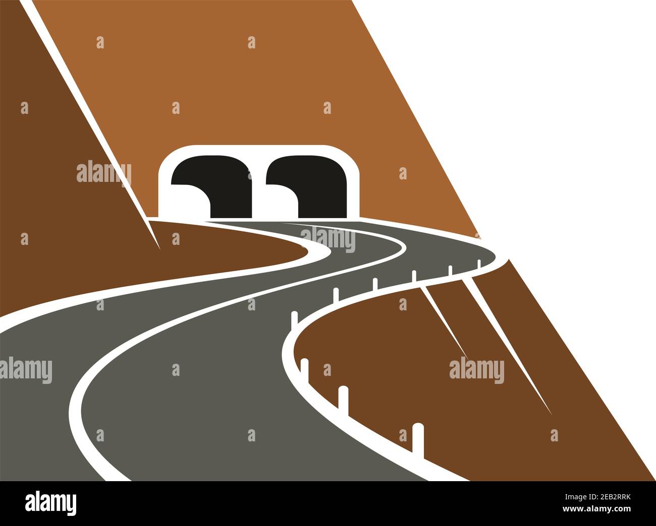 Mountainside road with dangerous winding highway leading to steep rocky ...