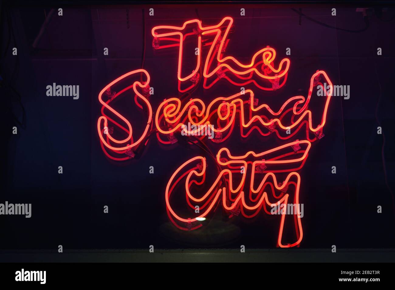 Chicago, Illinois, USA. A neon sign on the exterior identifies the