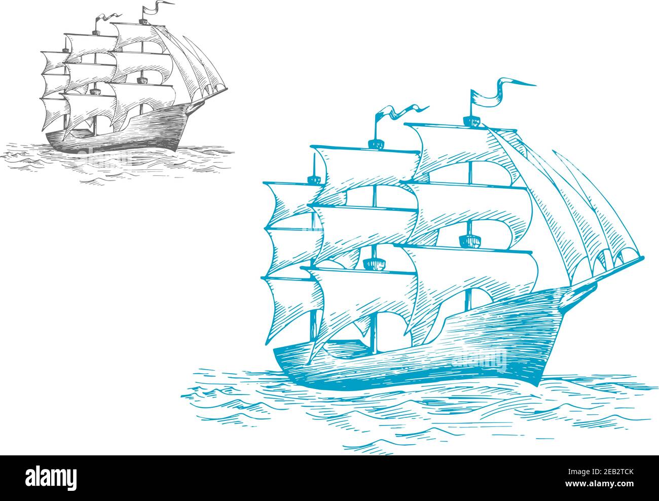 Tall Ship Drawing
