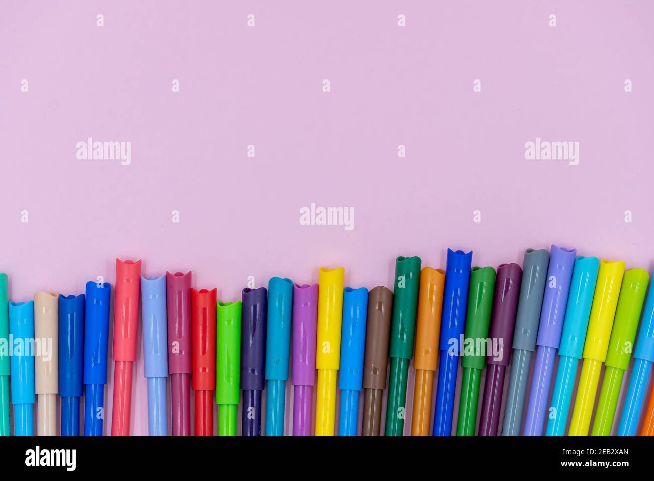 blue markers isolated on white background Stock Photo - Alamy