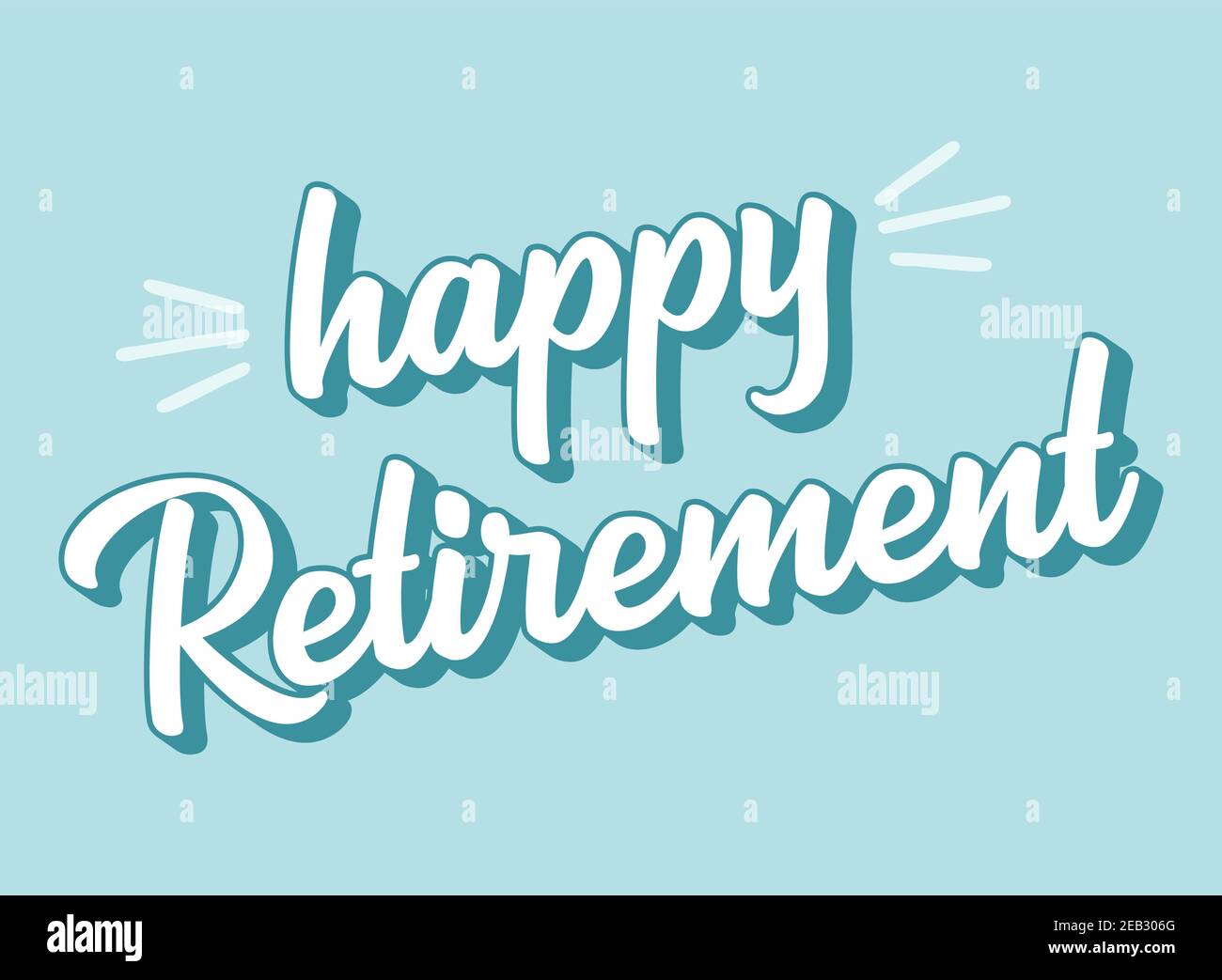 Hand sketched HAPPY RETIREMENT quote as logo or banner. 3D Lettering for  poster, logo, sticker, flyer, header, card, advertisement, announcement  Stock Vector Image & Art - Alamy
