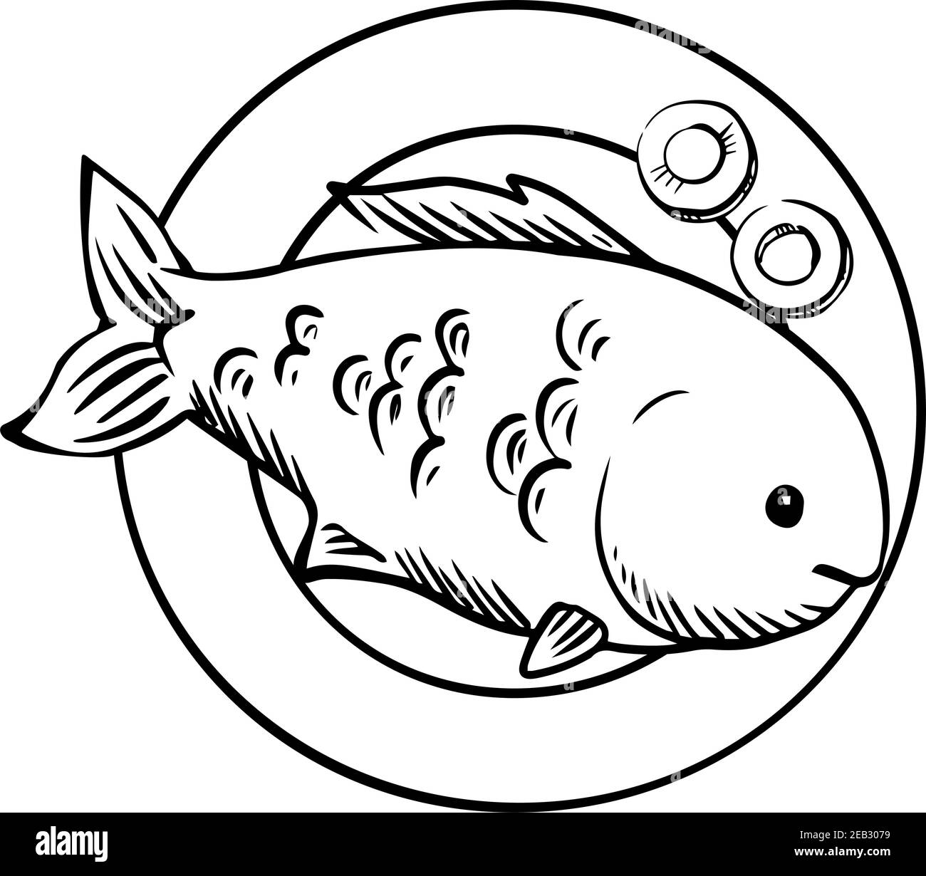 Fish recipe cooked fish Stock Vector Images - Alamy
