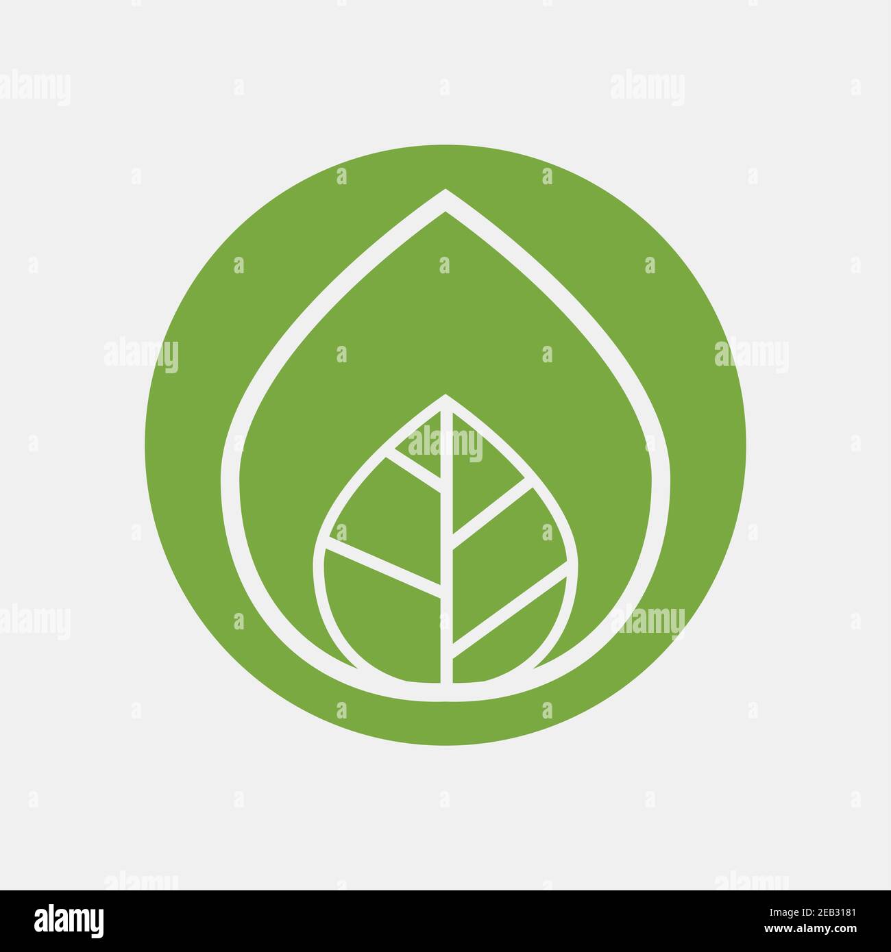 Eco icon green leaf vector illustration Stock Vector Image & Art - Alamy