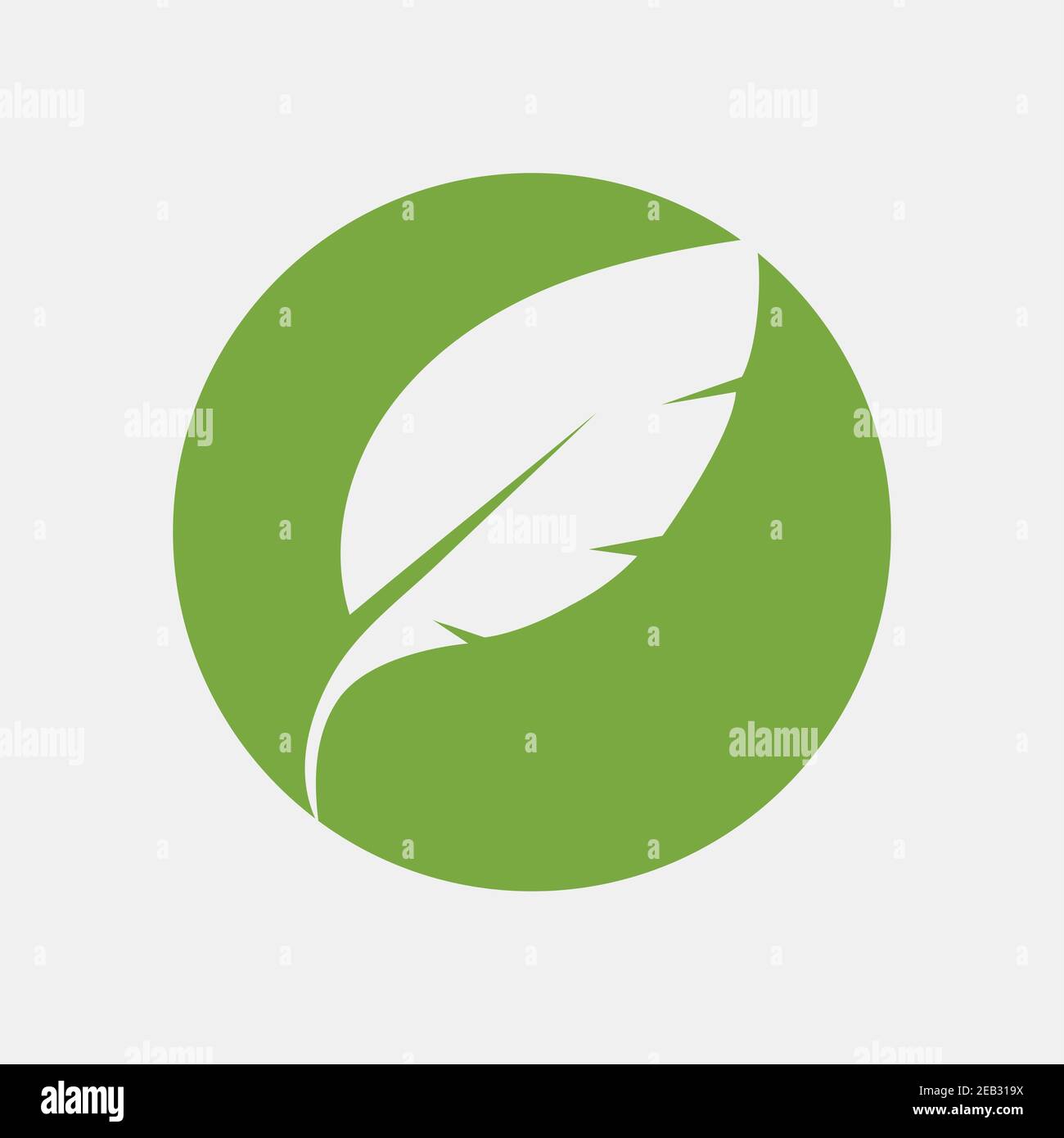Eco icon green leaf vector illustration Stock Vector Image & Art - Alamy
