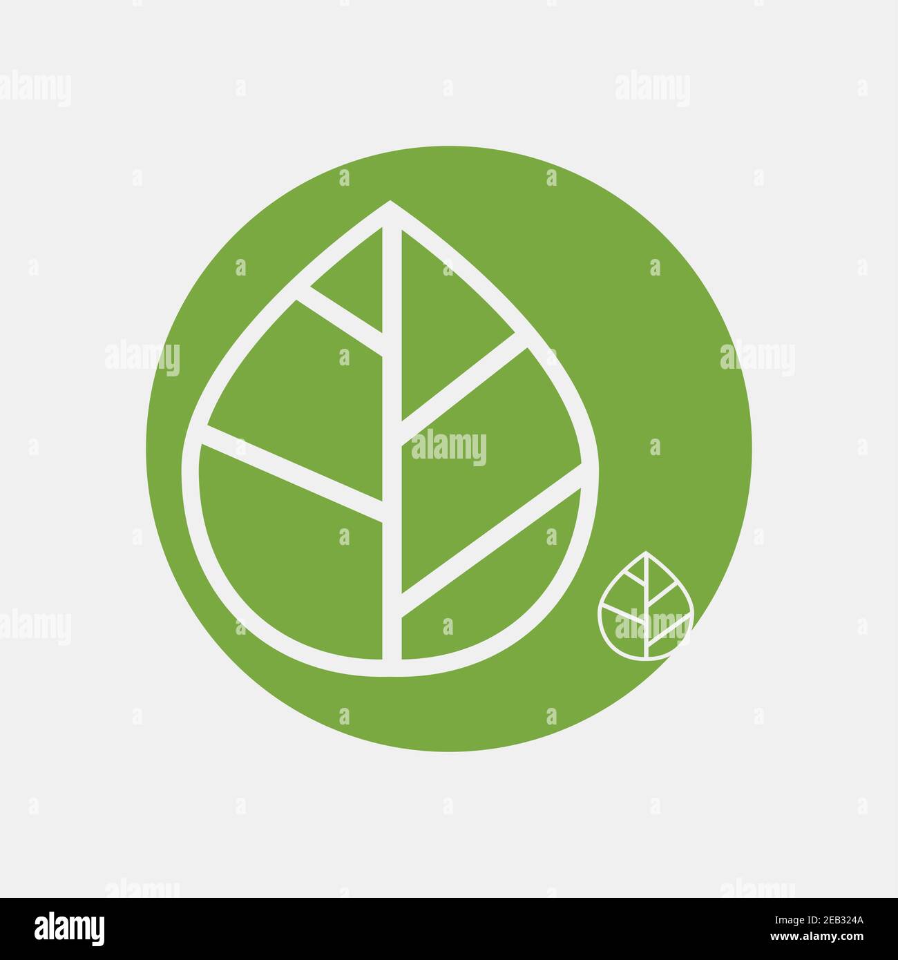 Eco icon green leaf vector illustration Stock Vector Image & Art - Alamy