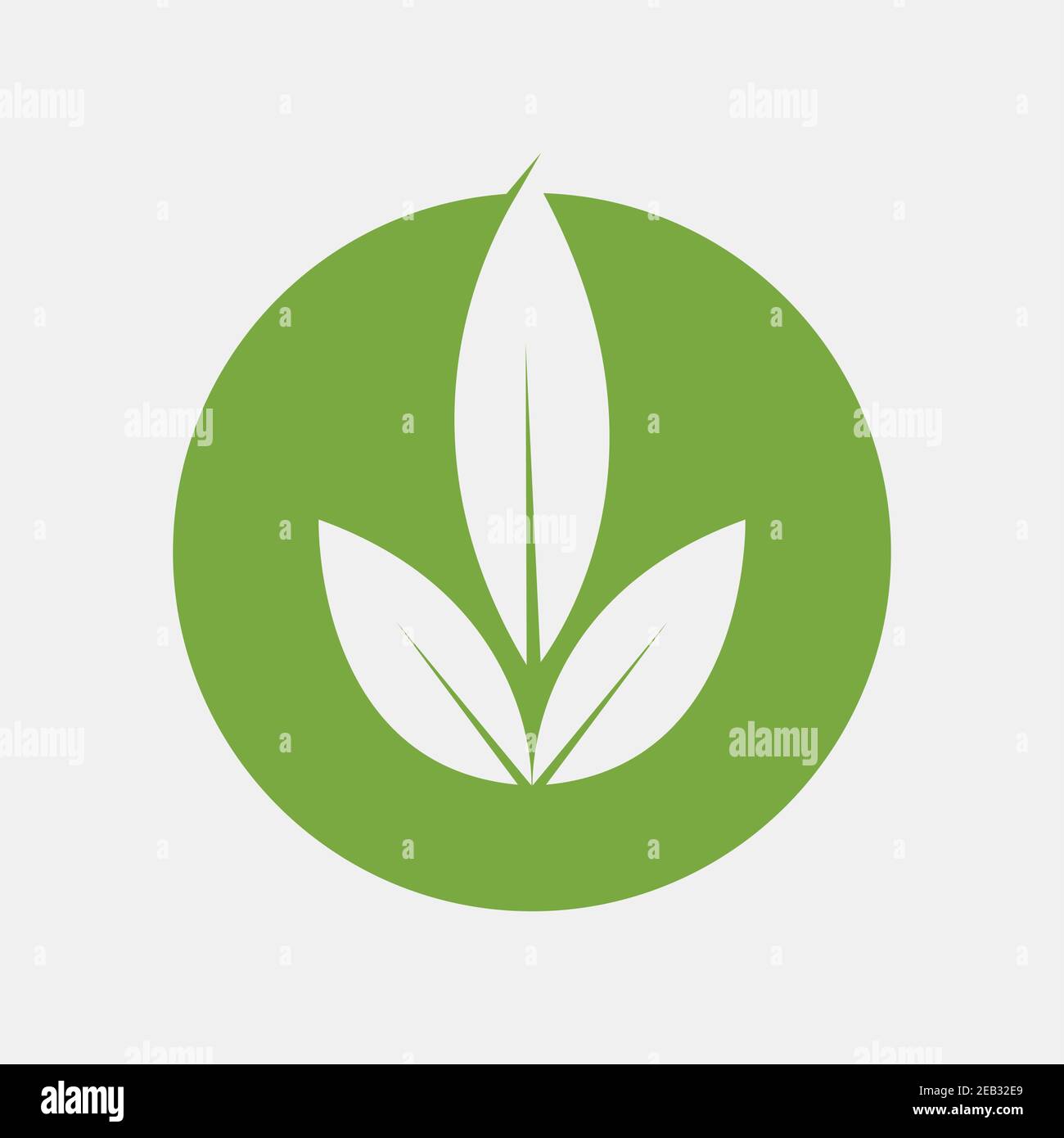 Eco icon green leaf vector illustration Stock Vector Image & Art - Alamy