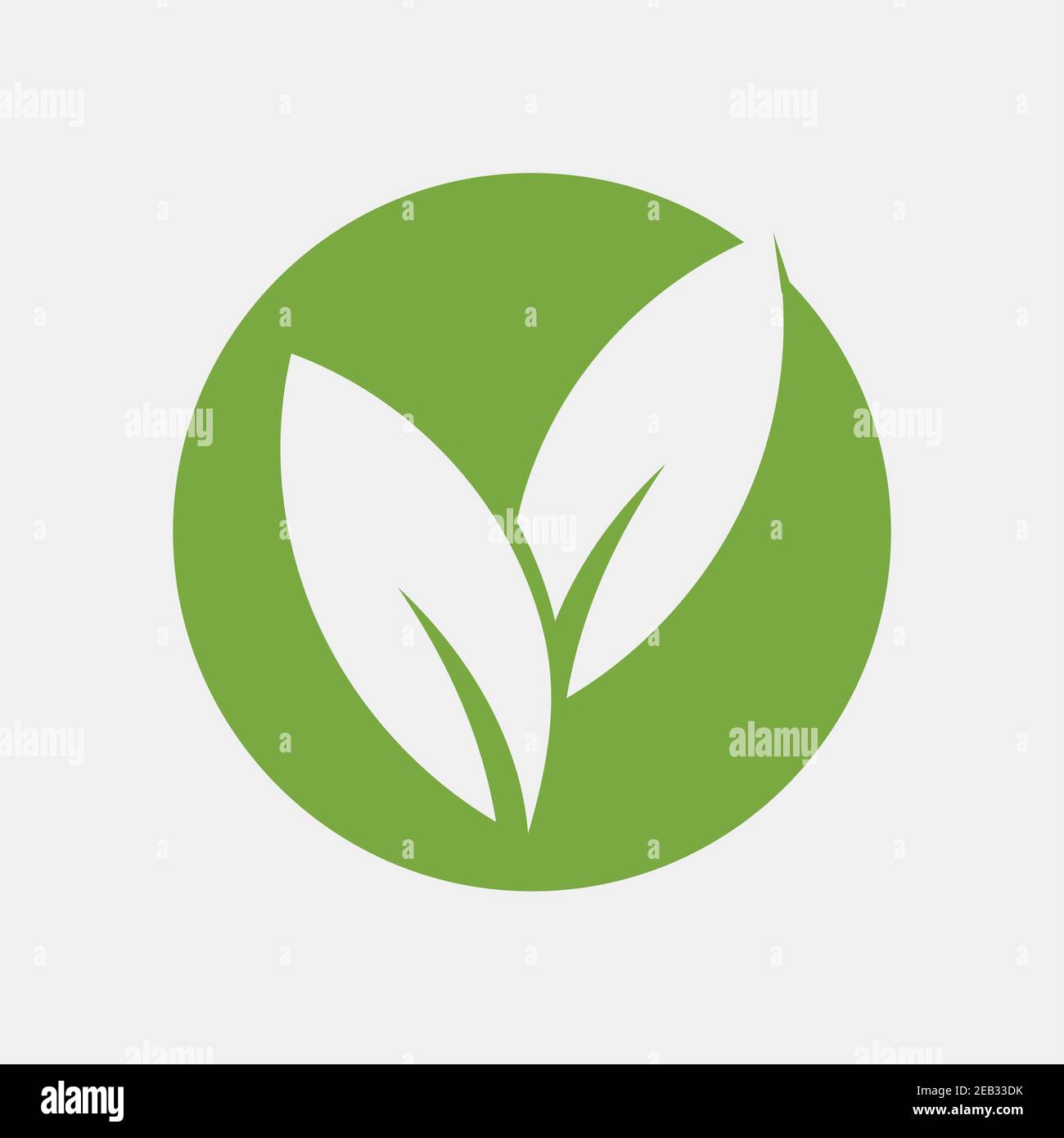 Eco icon green leaf vector illustration Stock Vector Image & Art - Alamy