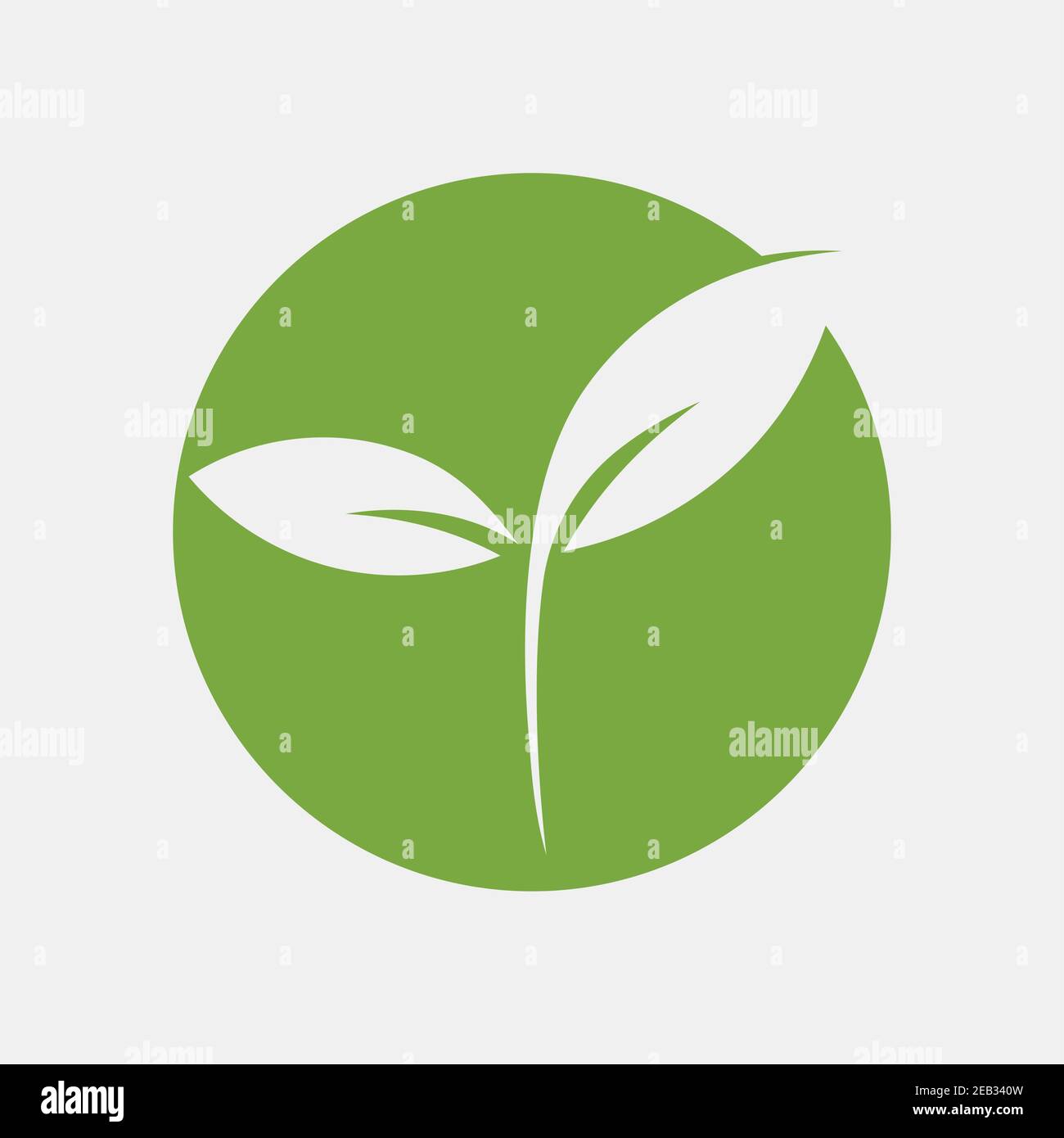 Eco icon green leaf vector illustration Stock Vector Image & Art - Alamy