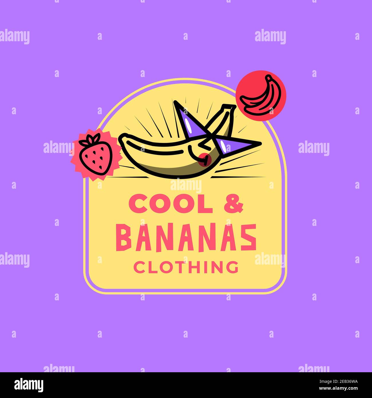 Junior Clothing Brand Logo Featuring A Banana Illustration Stock Photo