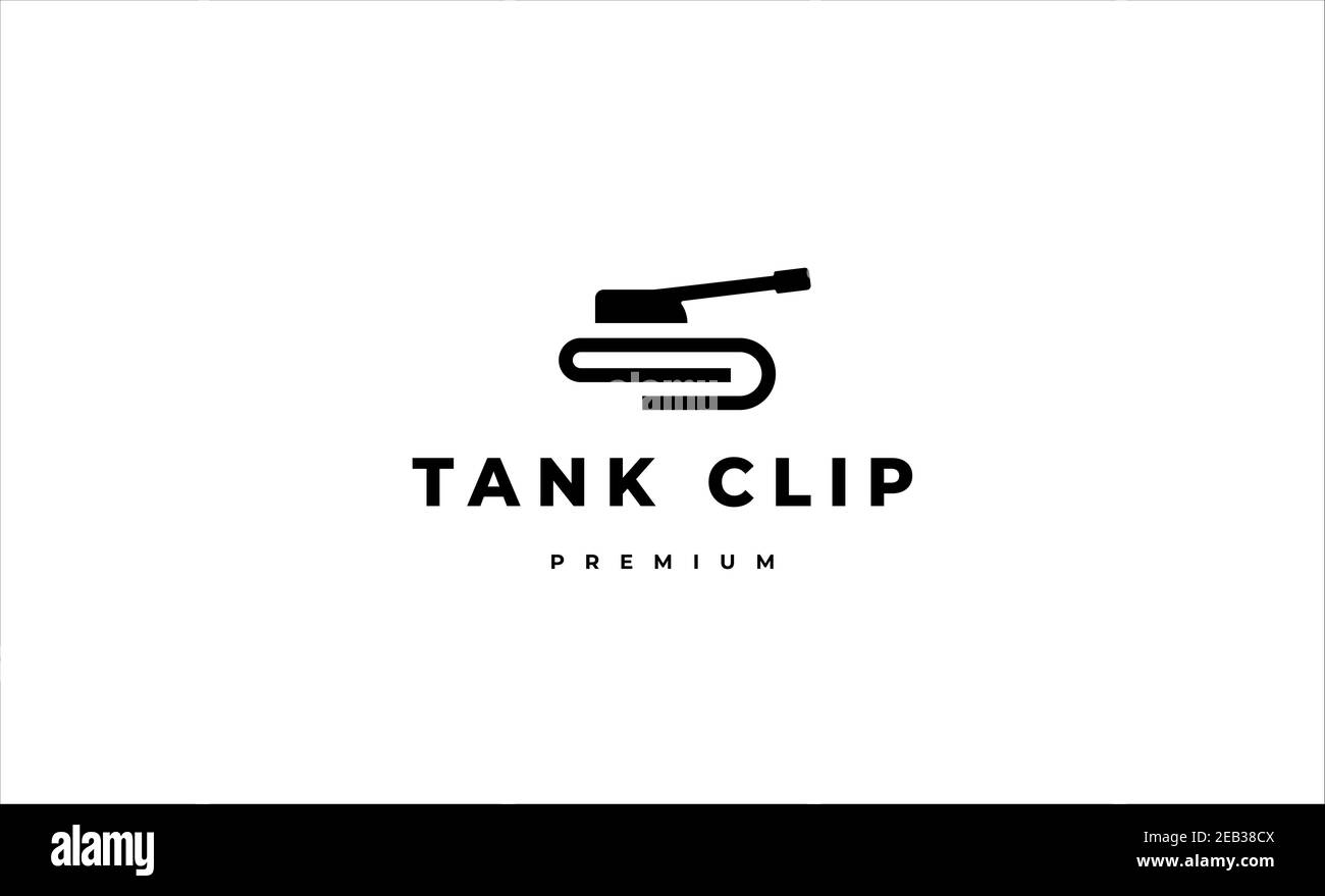 tank line logo vector design illustration Stock Photo