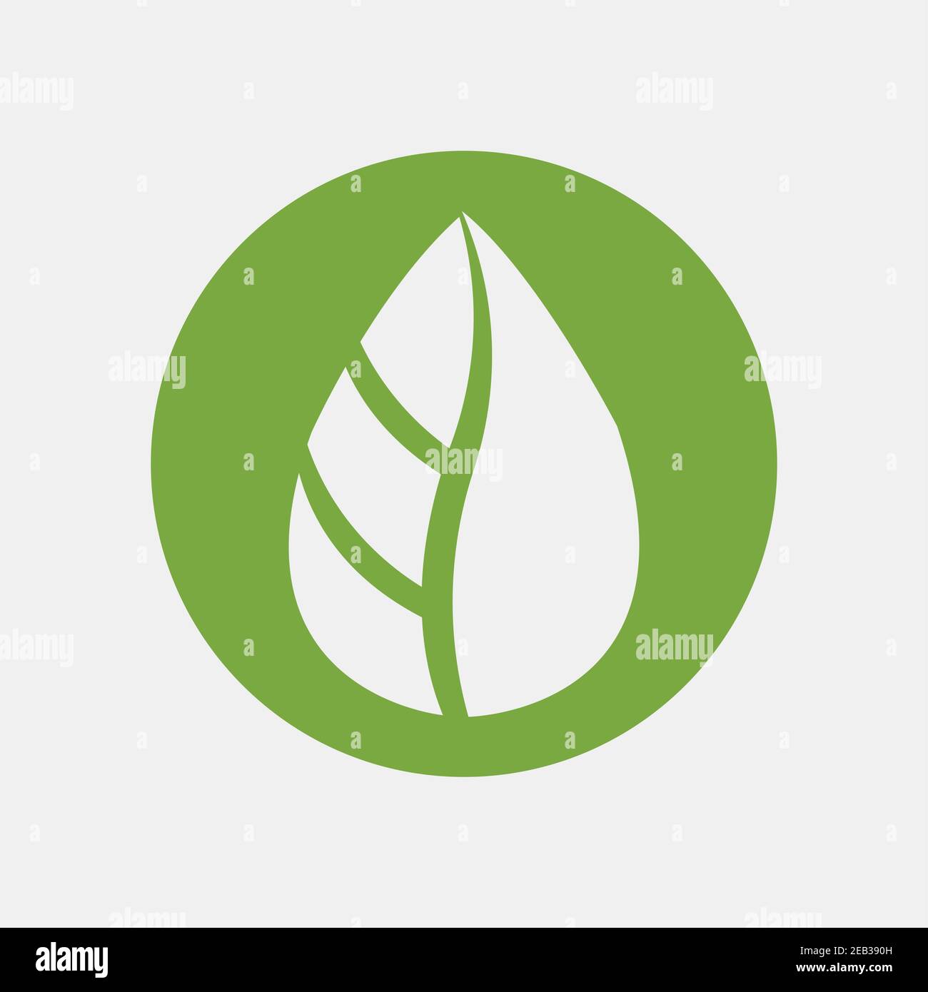 Eco icon green leaf vector illustration Stock Vector Image & Art - Alamy
