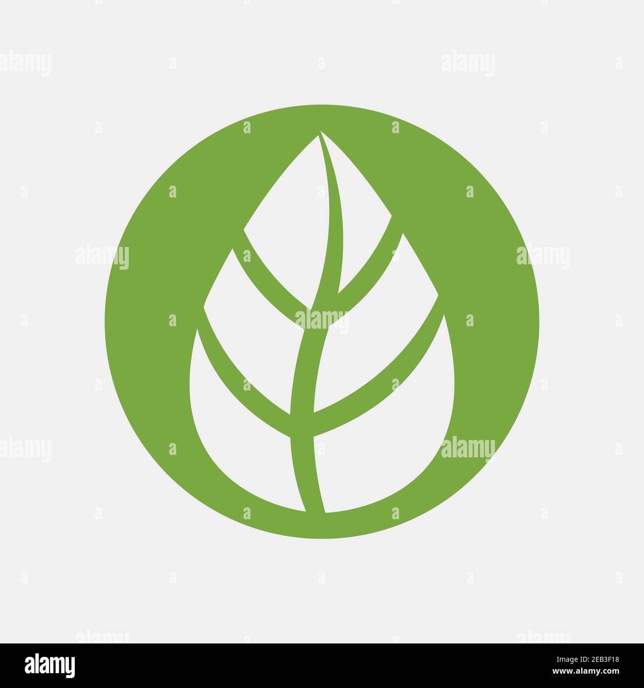 Eco icon green leaf vector illustration Stock Vector Image & Art - Alamy