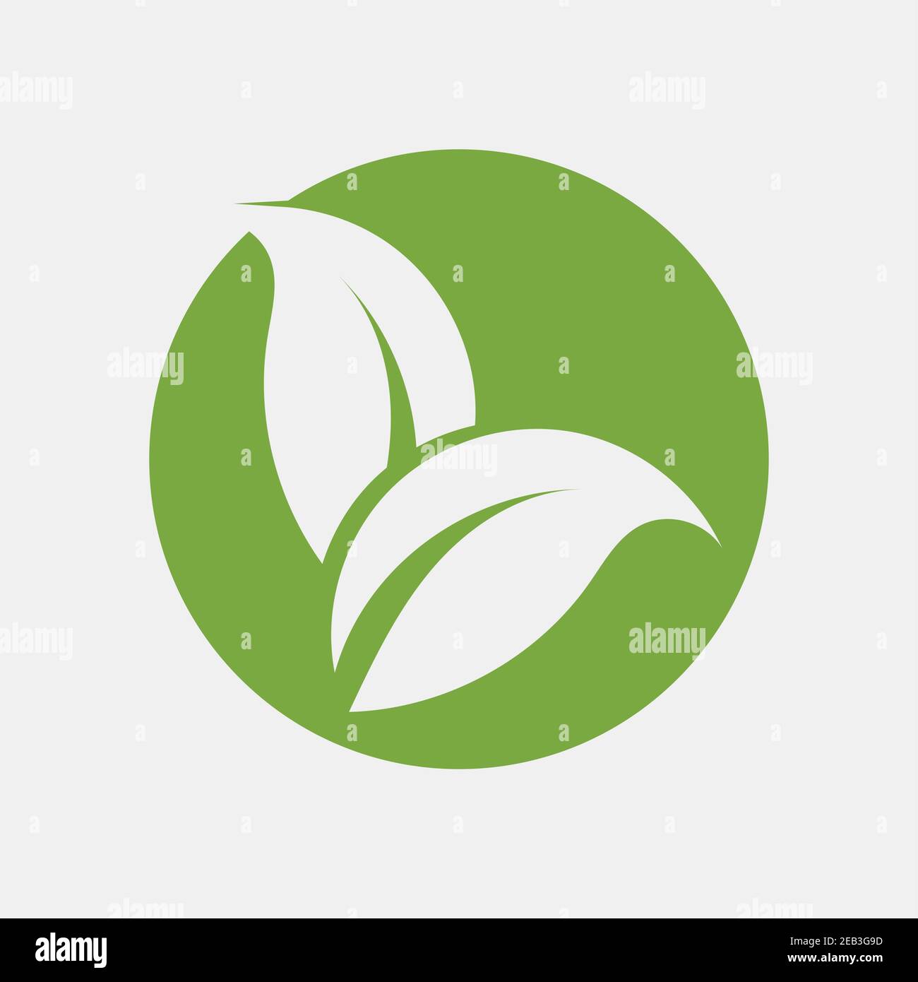 Eco icon green leaf vector illustration Stock Vector Image & Art - Alamy