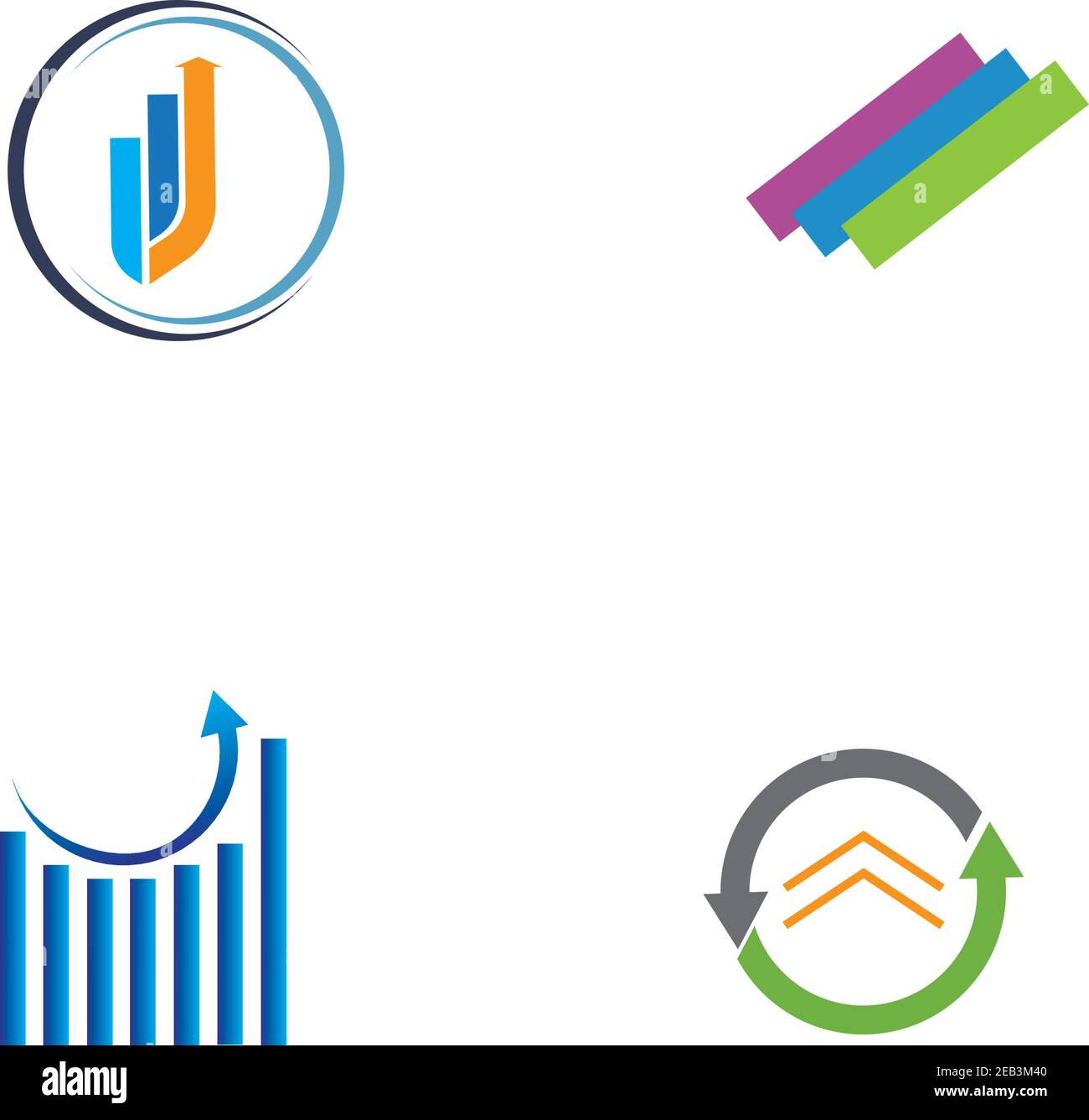 Business finance logo and symbols vector concept illustration Stock ...