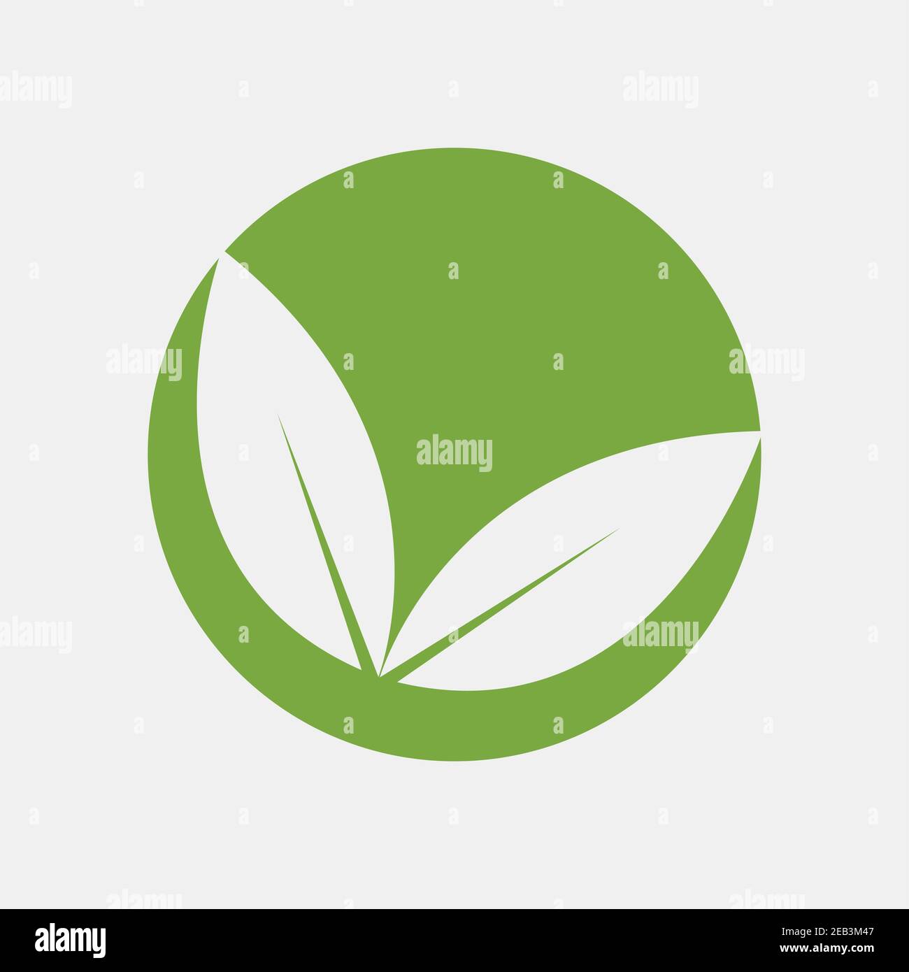 Eco icon green leaf vector illustration Stock Vector Image & Art - Alamy
