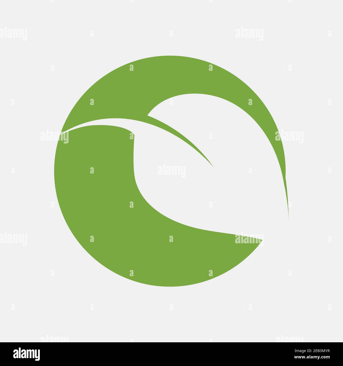 Eco icon green leaf vector illustration Stock Vector Image & Art - Alamy